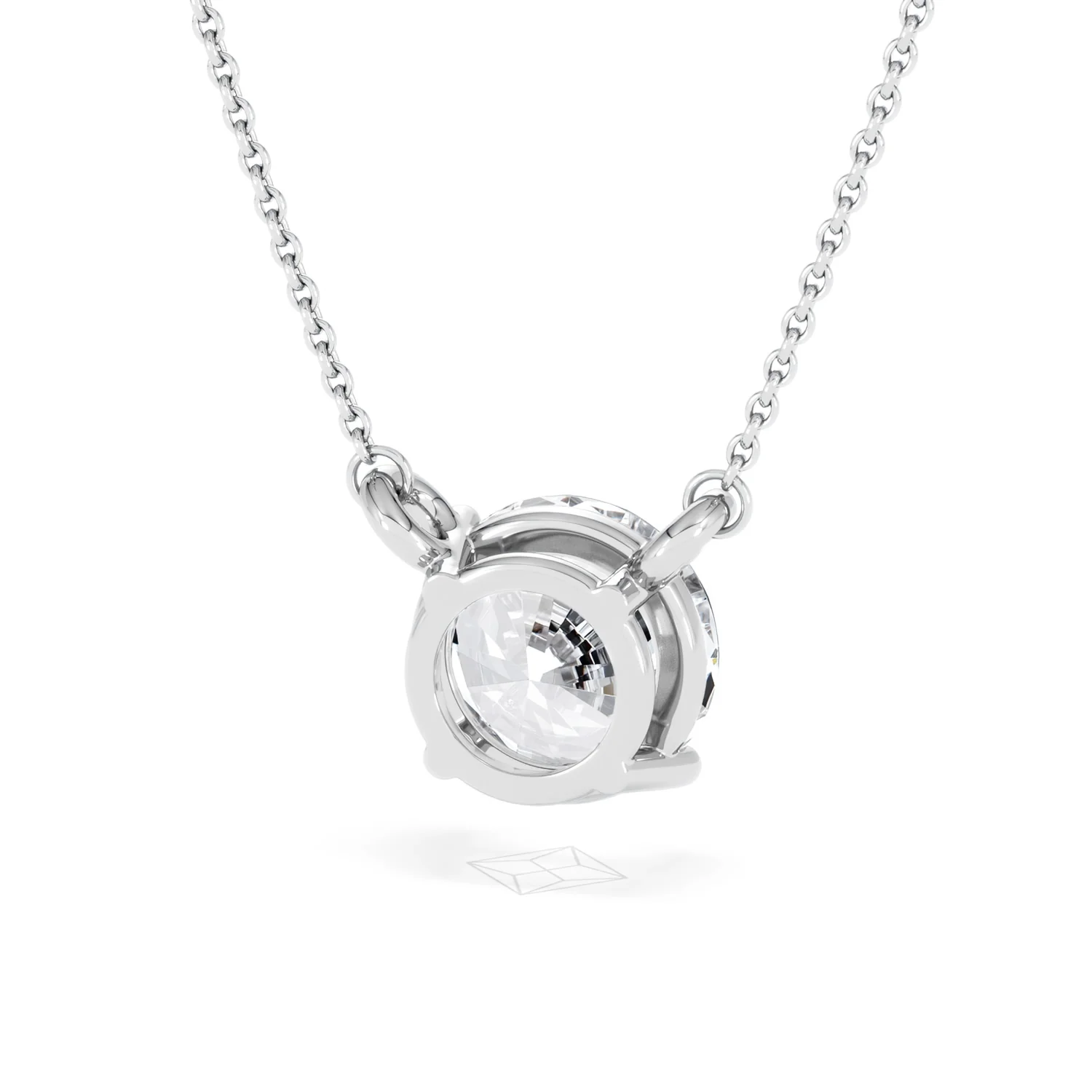 Wanderlust 3.00ct Floating Round Cut Lab Diamond Necklaces in 9K White Gold - Image 45
