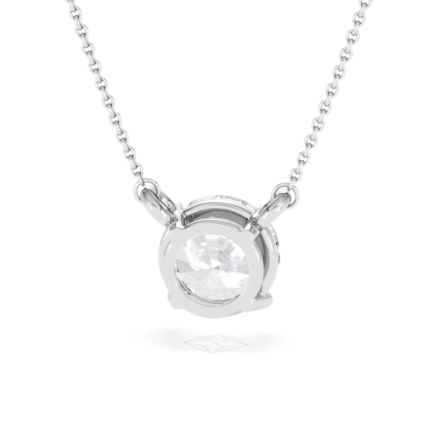 Wanderlust 3.00ct Floating Round Cut Lab Diamond Necklaces in 9K White Gold - Image 47