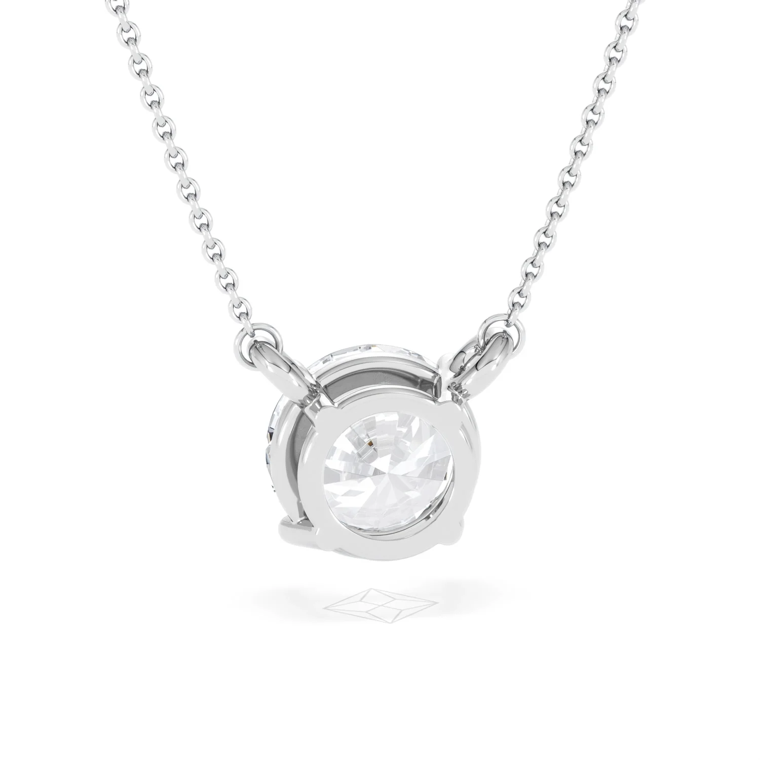 Wanderlust 3.00ct Floating Round Cut Lab Diamond Necklaces in 9K White Gold - Image 51
