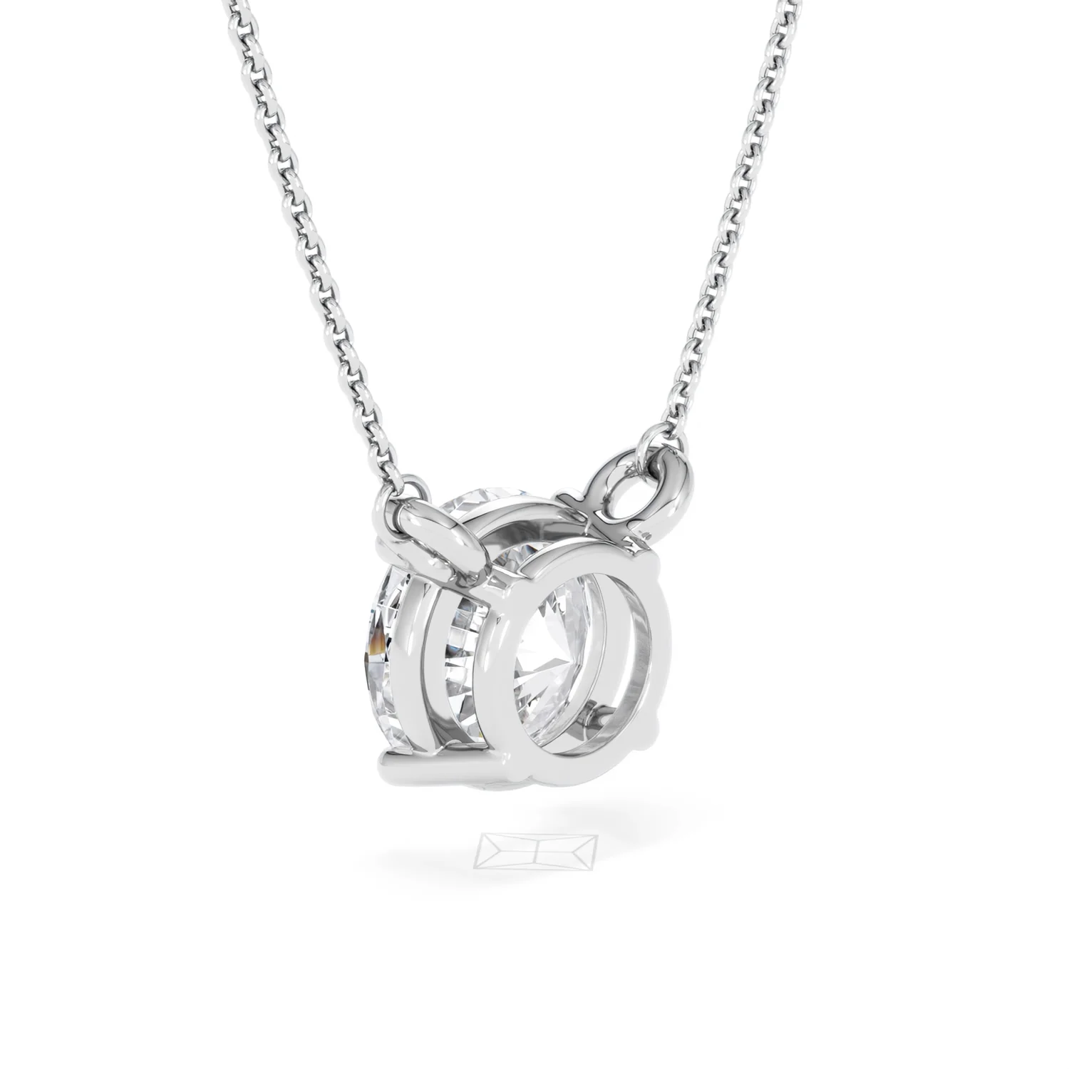 Wanderlust 3.00ct Floating Round Cut Lab Diamond Necklaces in 9K White Gold - Image 58