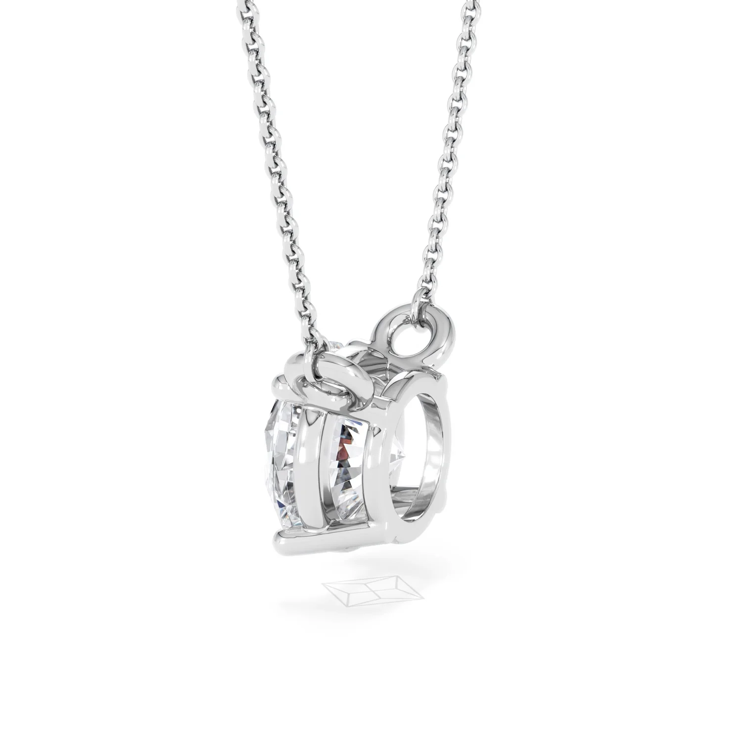Wanderlust 3.00ct Floating Round Cut Lab Diamond Necklaces in 9K White Gold - Image 63