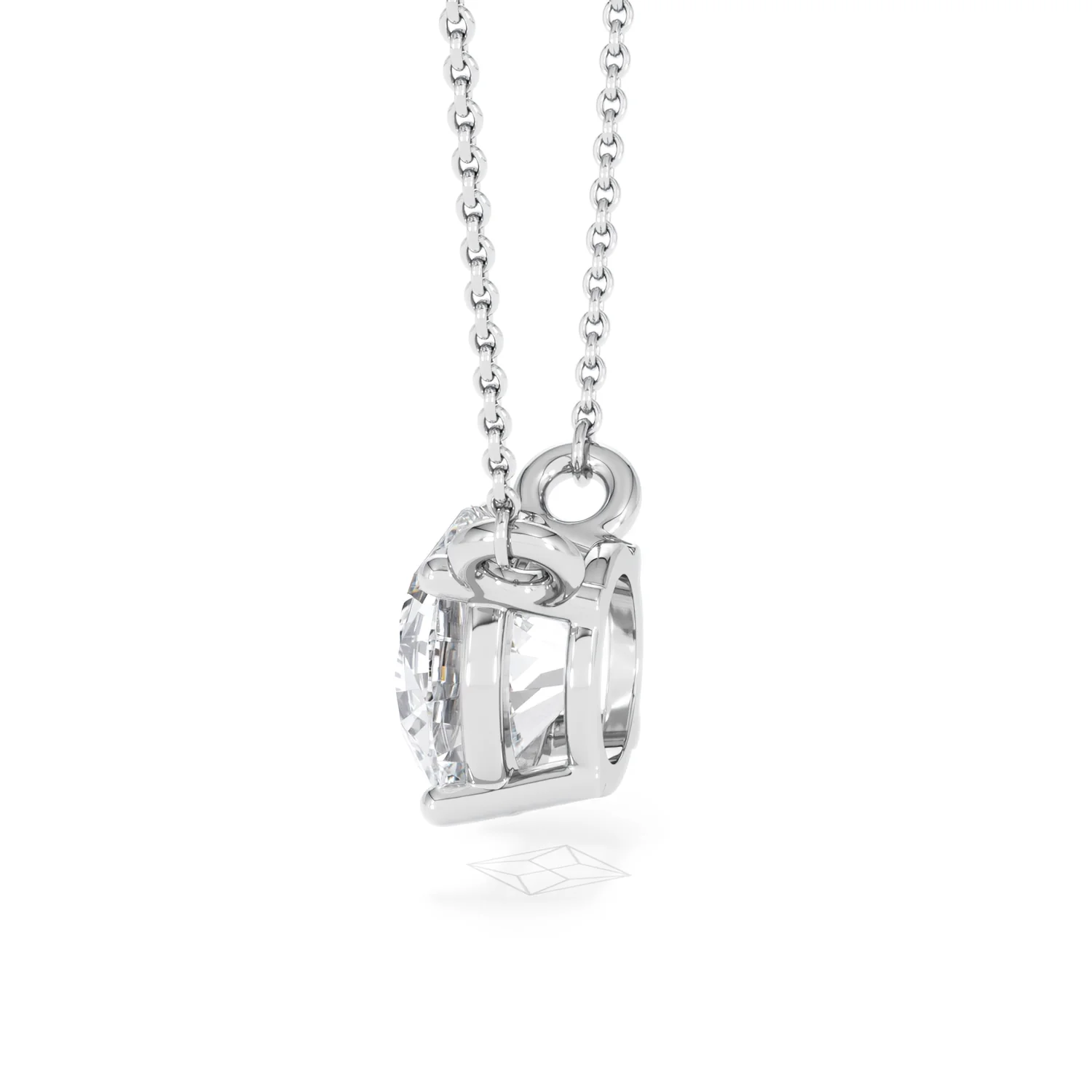 Wanderlust 3.00ct Floating Round Cut Lab Diamond Necklaces in 9K White Gold - Image 66