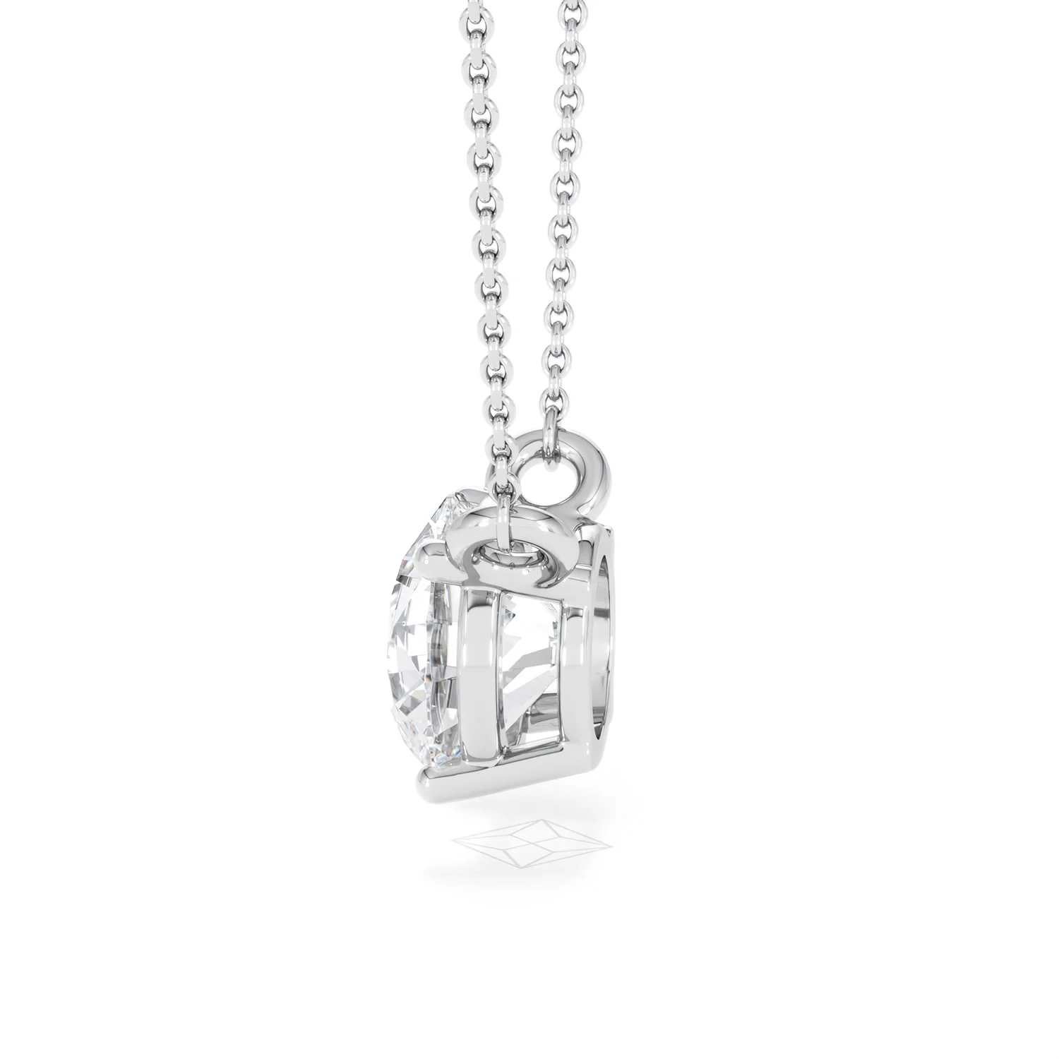 Wanderlust 3.00ct Floating Round Cut Lab Diamond Necklaces in 9K White Gold - Image 67