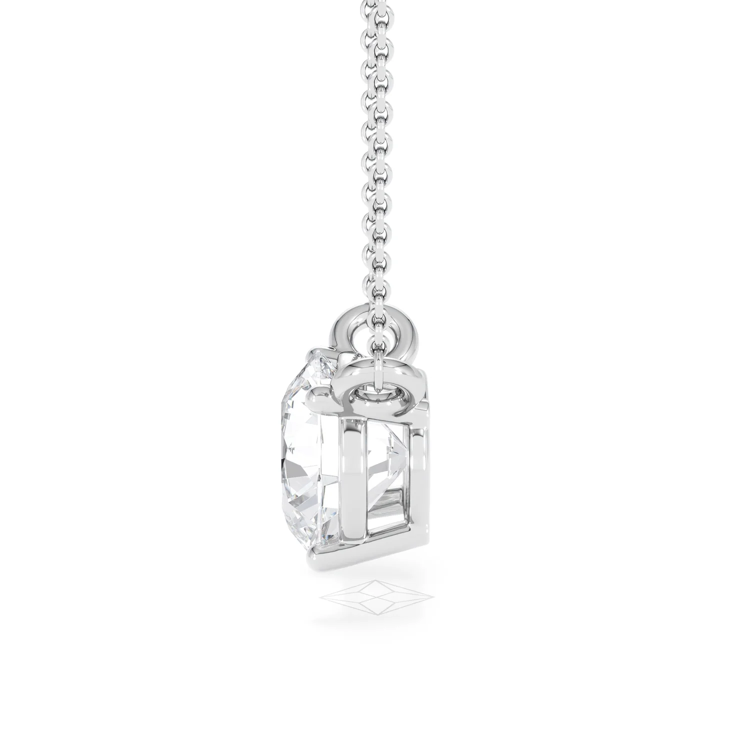 Wanderlust 3.00ct Floating Round Cut Lab Diamond Necklaces in 9K White Gold - Image 69