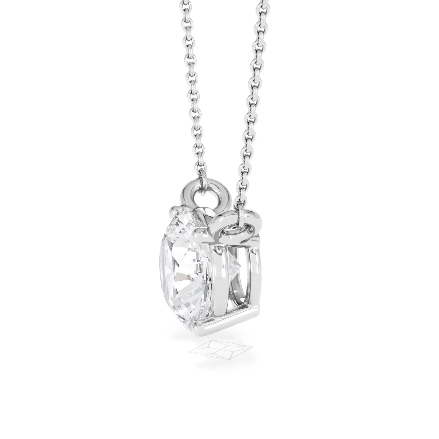 Wanderlust 3.00ct Floating Round Cut Lab Diamond Necklaces in 9K White Gold - Image 72