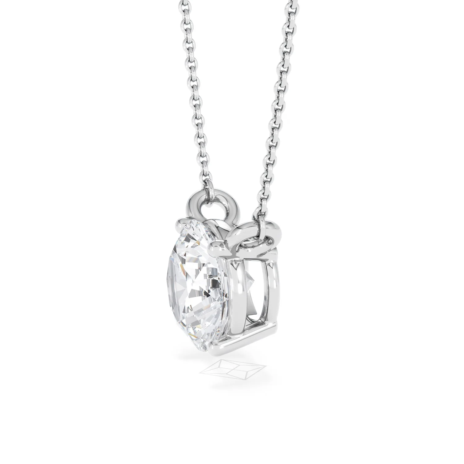 Wanderlust 3.00ct Floating Round Cut Lab Diamond Necklaces in 9K White Gold - Image 73