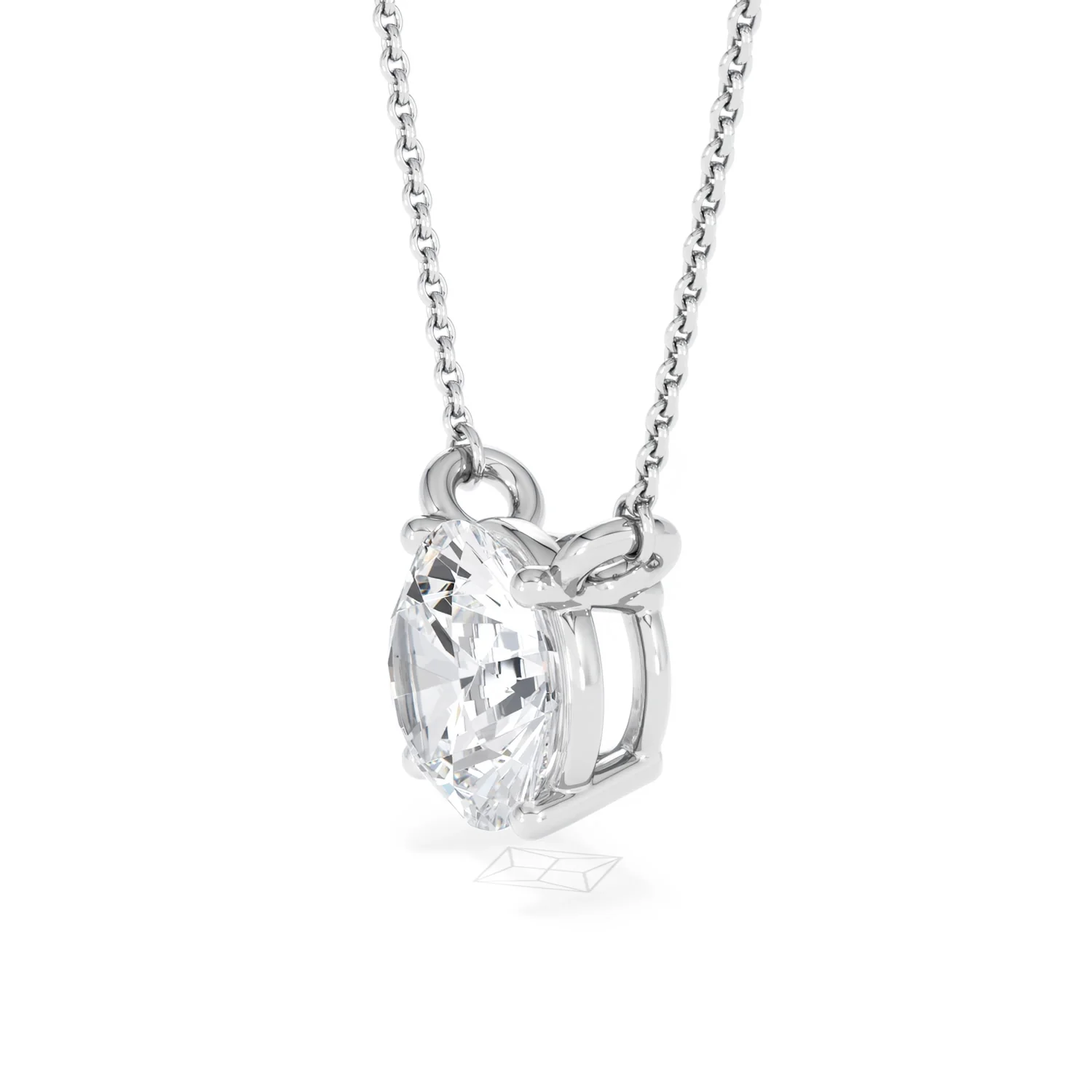 Wanderlust 3.00ct Floating Round Cut Lab Diamond Necklaces in 9K White Gold - Image 75