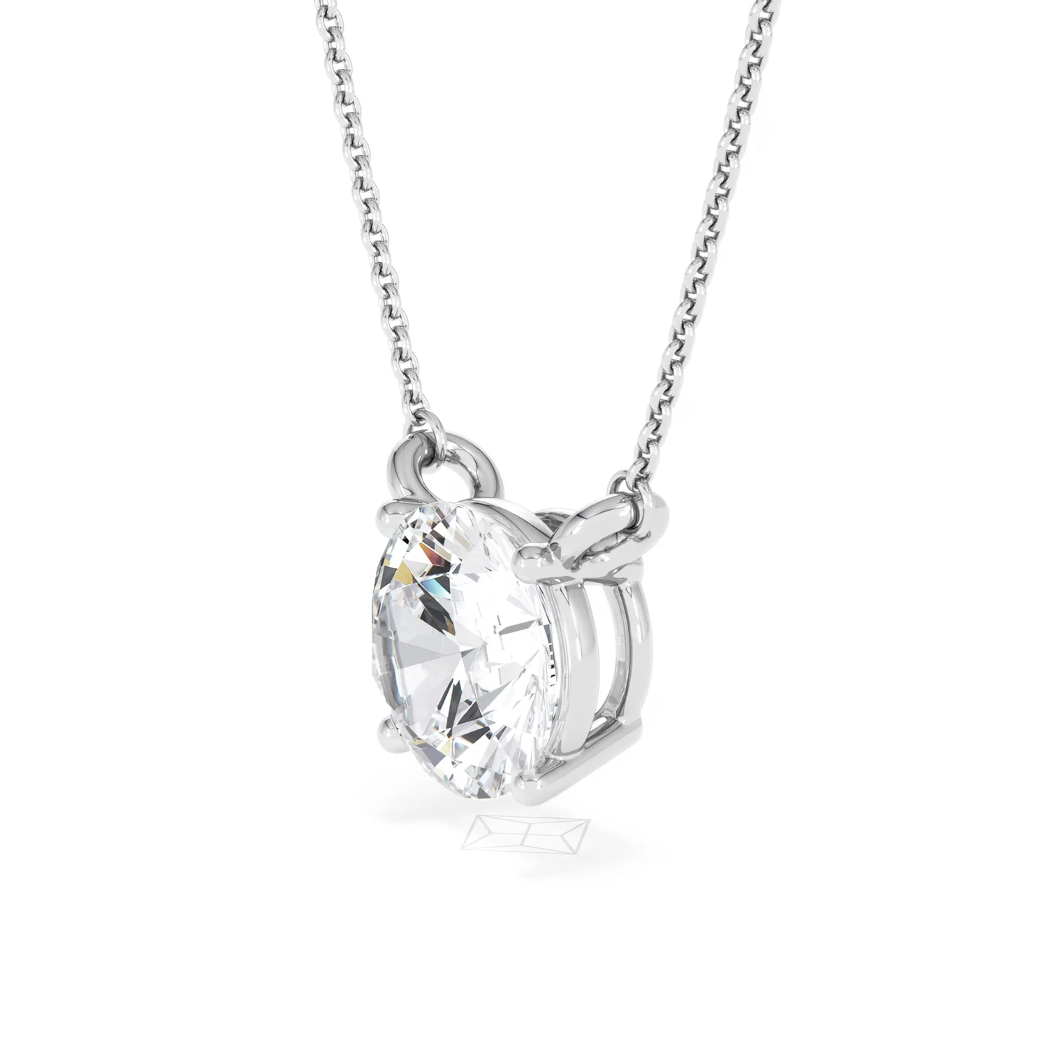 Wanderlust 3.00ct Floating Round Cut Lab Diamond Necklaces in 9K White Gold - Image 77