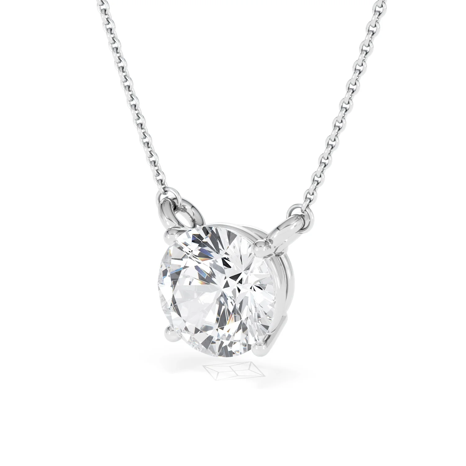 Wanderlust 3.00ct Floating Round Cut Lab Diamond Necklaces in 9K White Gold - Image 82