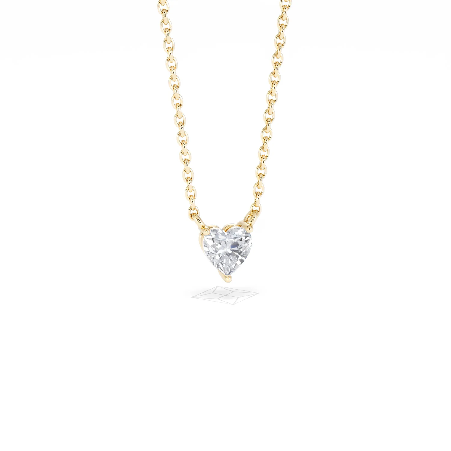 Wanderlust Floating Heart Cut Lab Diamond Solitaire Necklace 0.25ct H/SI in 18K Gold Vermeil - Image 13