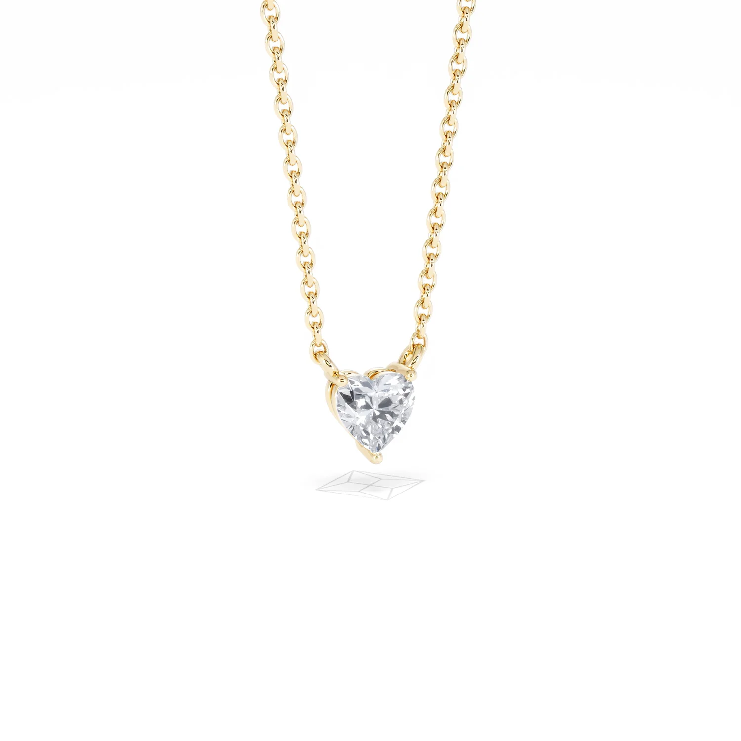 Wanderlust Floating Heart Cut Lab Diamond Solitaire Necklace 0.25ct H/SI in 18K Gold Vermeil - Image 14