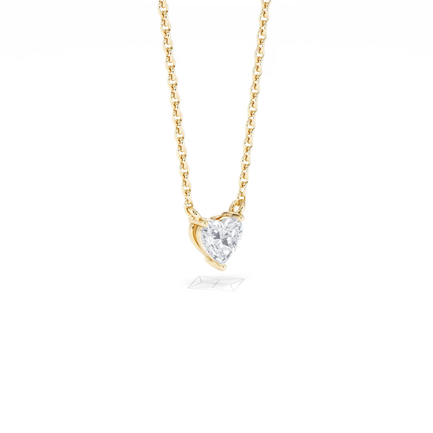 Wanderlust Floating Heart Cut Lab Diamond Solitaire Necklace 0.25ct H/SI in 18K Gold Vermeil - Image 17