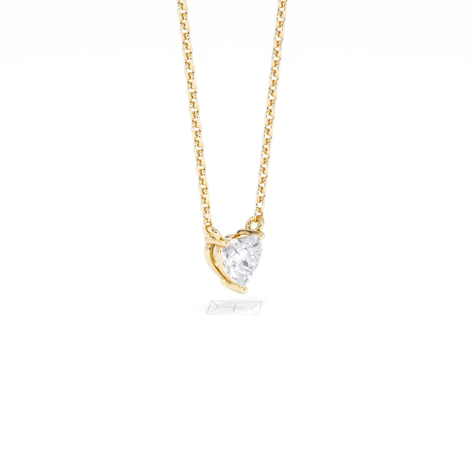Wanderlust Floating Heart Cut Lab Diamond Solitaire Necklace 0.25ct H/SI in 18K Gold Vermeil - Image 19