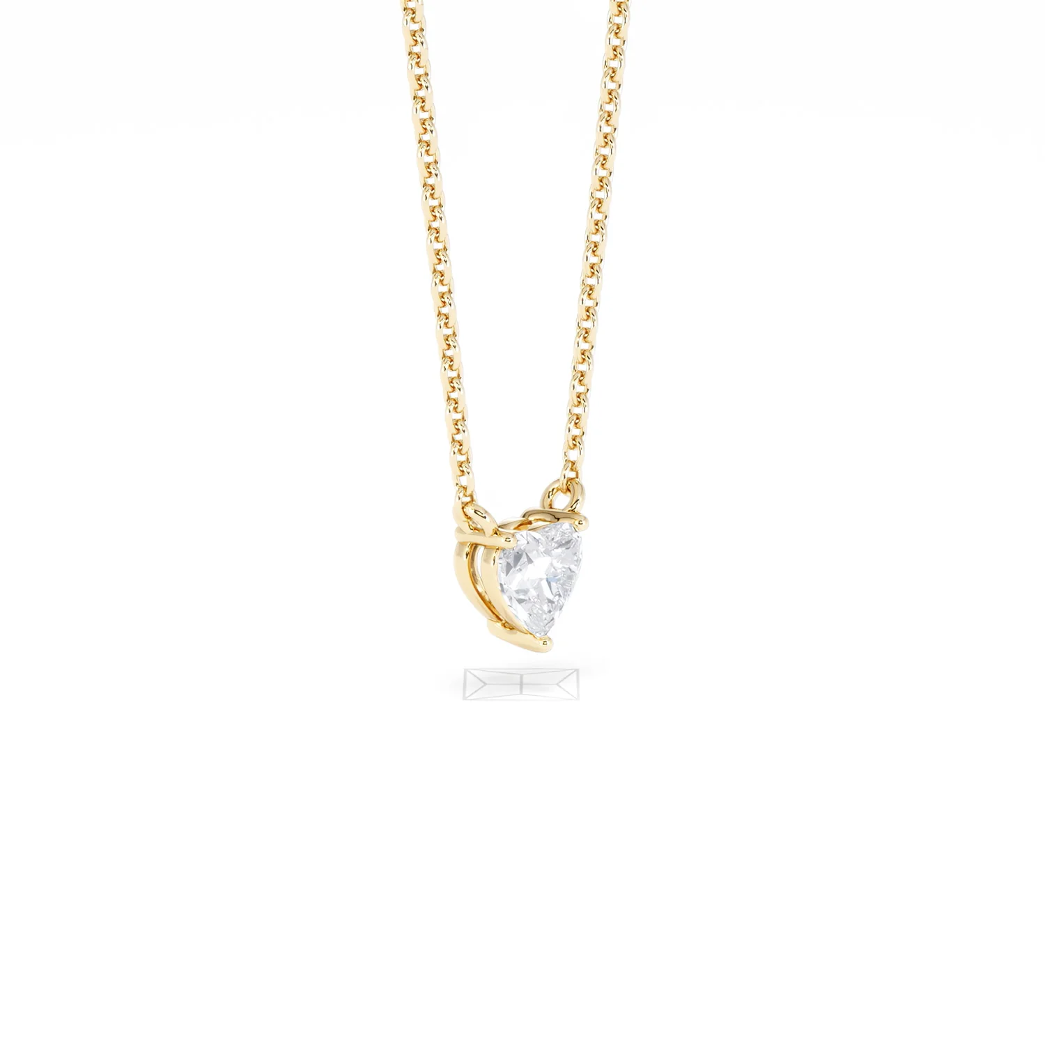 Wanderlust Floating Heart Cut Lab Diamond Solitaire Necklace 0.25ct H/SI in 18K Gold Vermeil - Image 20