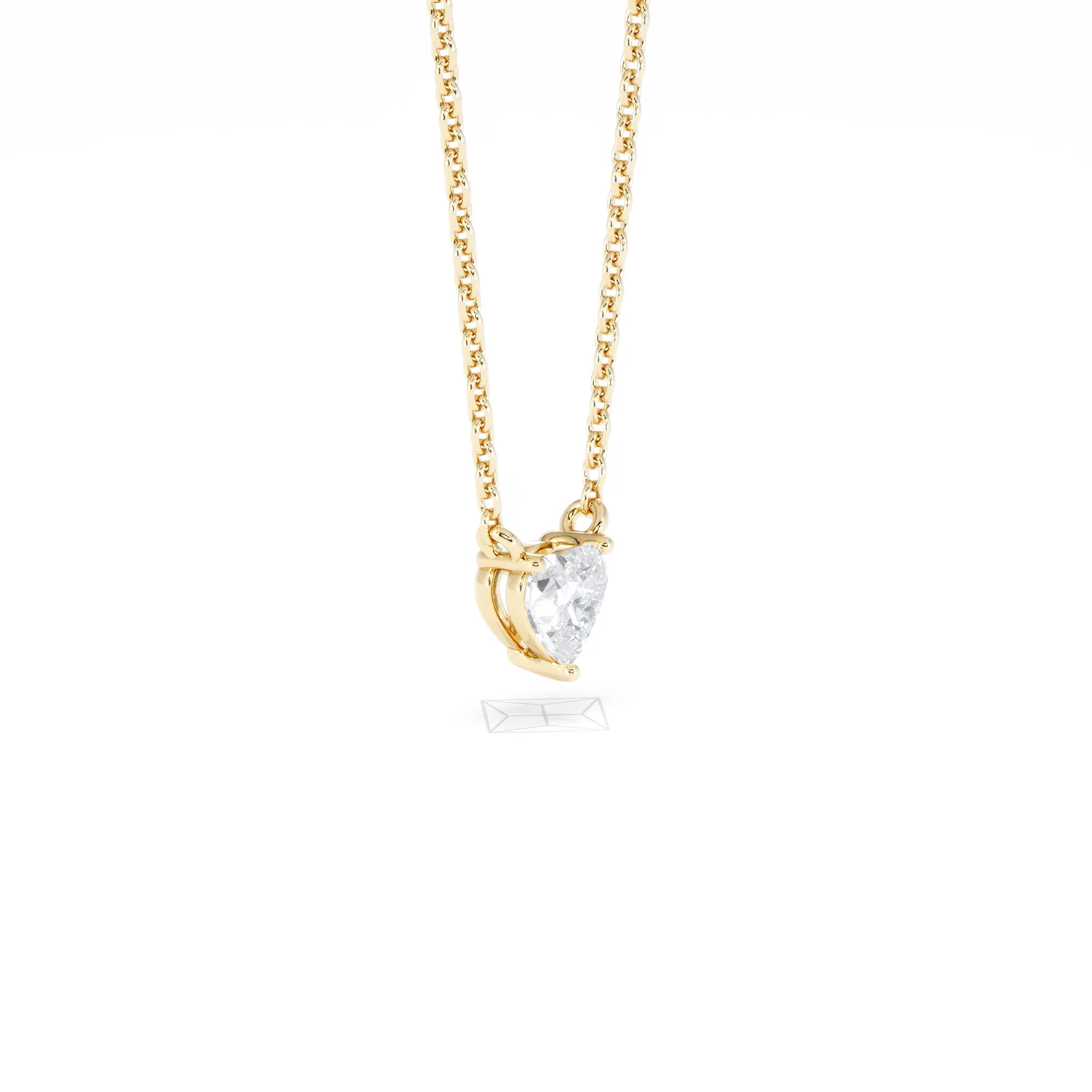 Wanderlust Floating Heart Cut Lab Diamond Solitaire Necklace 0.25ct H/SI in 18K Gold Vermeil - Image 21