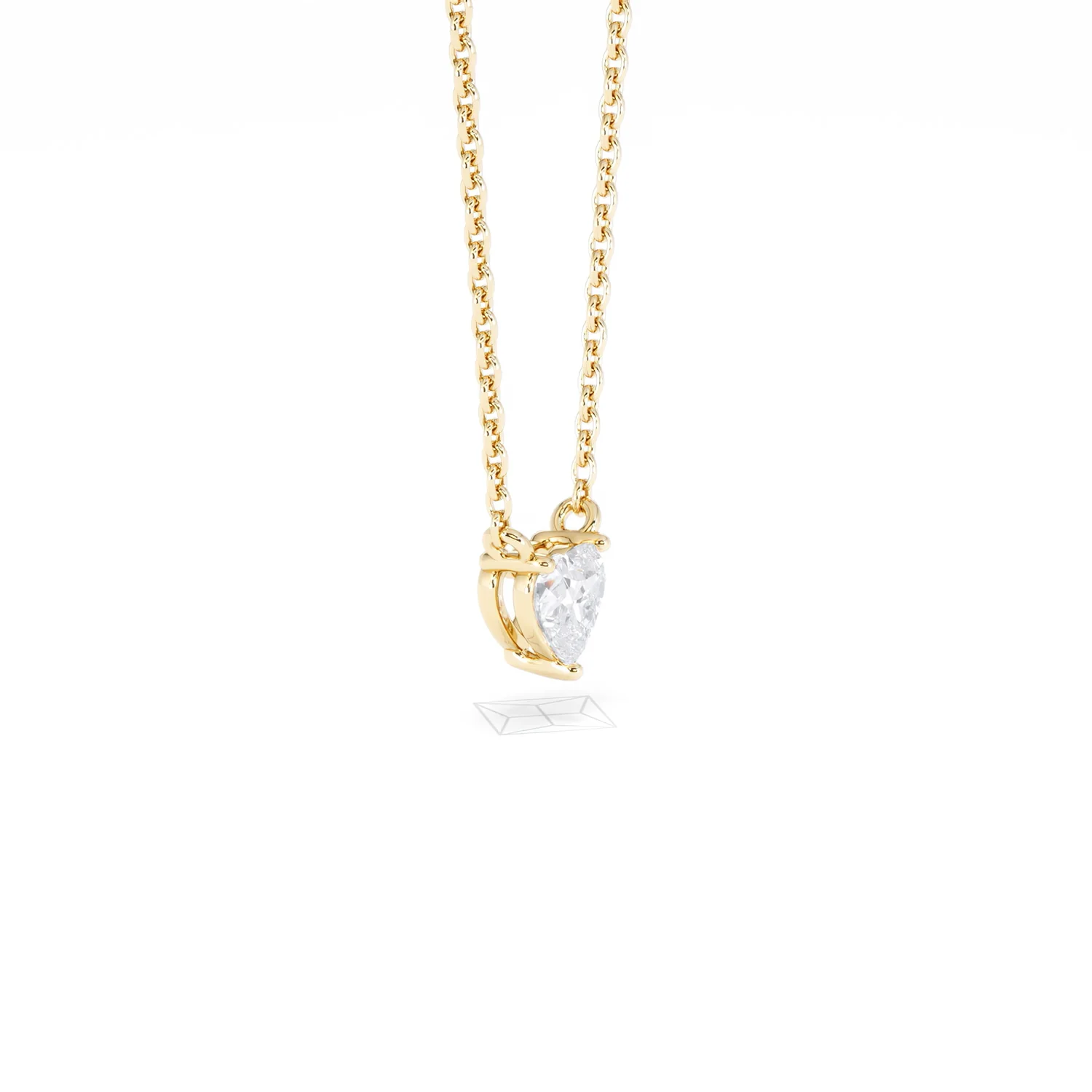 Wanderlust Floating Heart Cut Lab Diamond Solitaire Necklace 0.25ct H/SI in 18K Gold Vermeil - Image 23