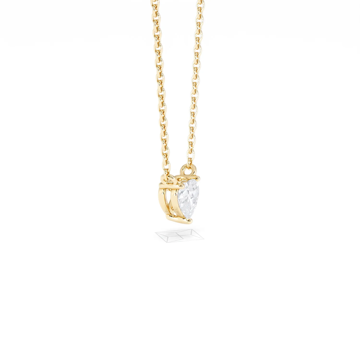 Wanderlust Floating Heart Cut Lab Diamond Solitaire Necklace 0.25ct H/SI in 18K Gold Vermeil - Image 24