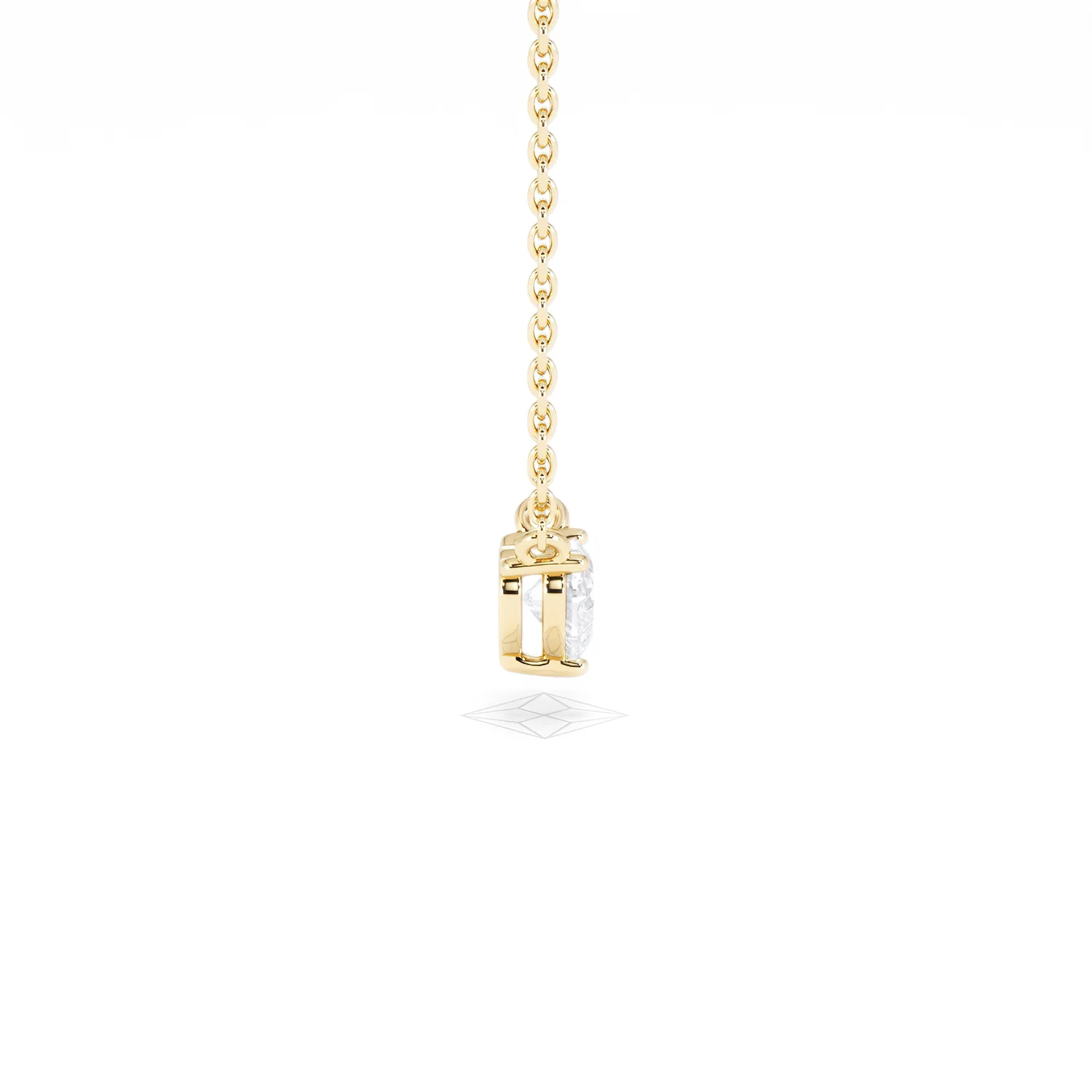 Wanderlust Floating Heart Cut Lab Diamond Solitaire Necklace 0.25ct H/SI in 18K Gold Vermeil - Image 30