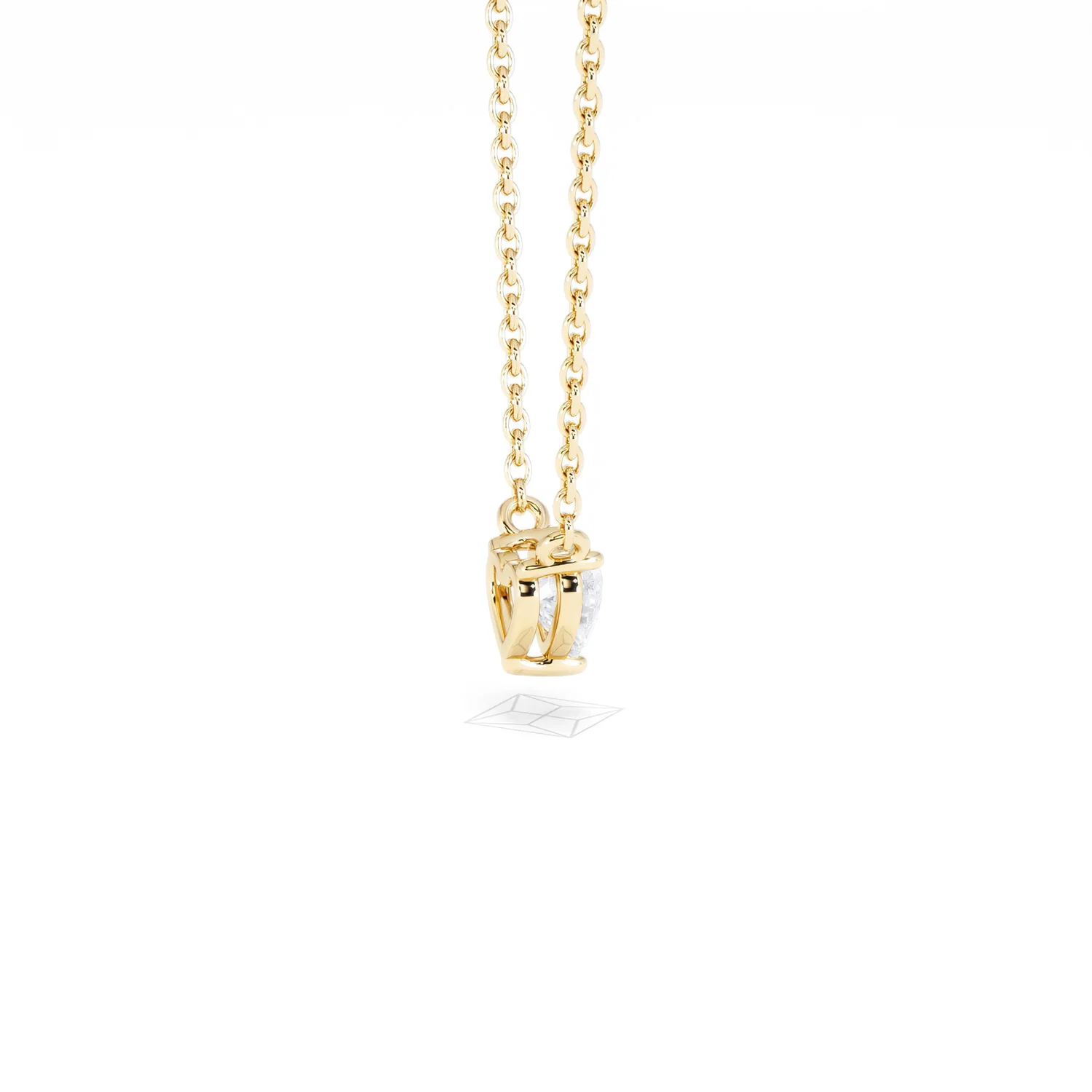 Wanderlust Floating Heart Cut Lab Diamond Solitaire Necklace 0.25ct H/SI in 18K Gold Vermeil - Image 34