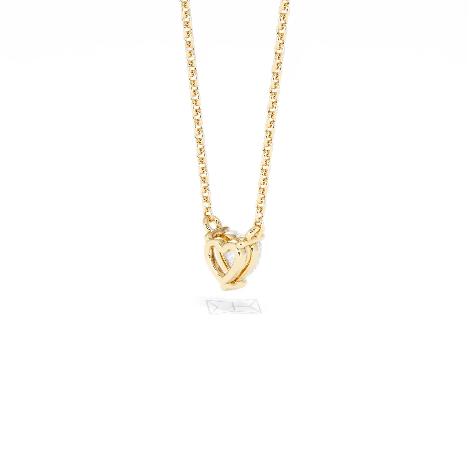 Wanderlust Floating Heart Cut Lab Diamond Solitaire Necklace 0.25ct H/SI in 18K Gold Vermeil - Image 41