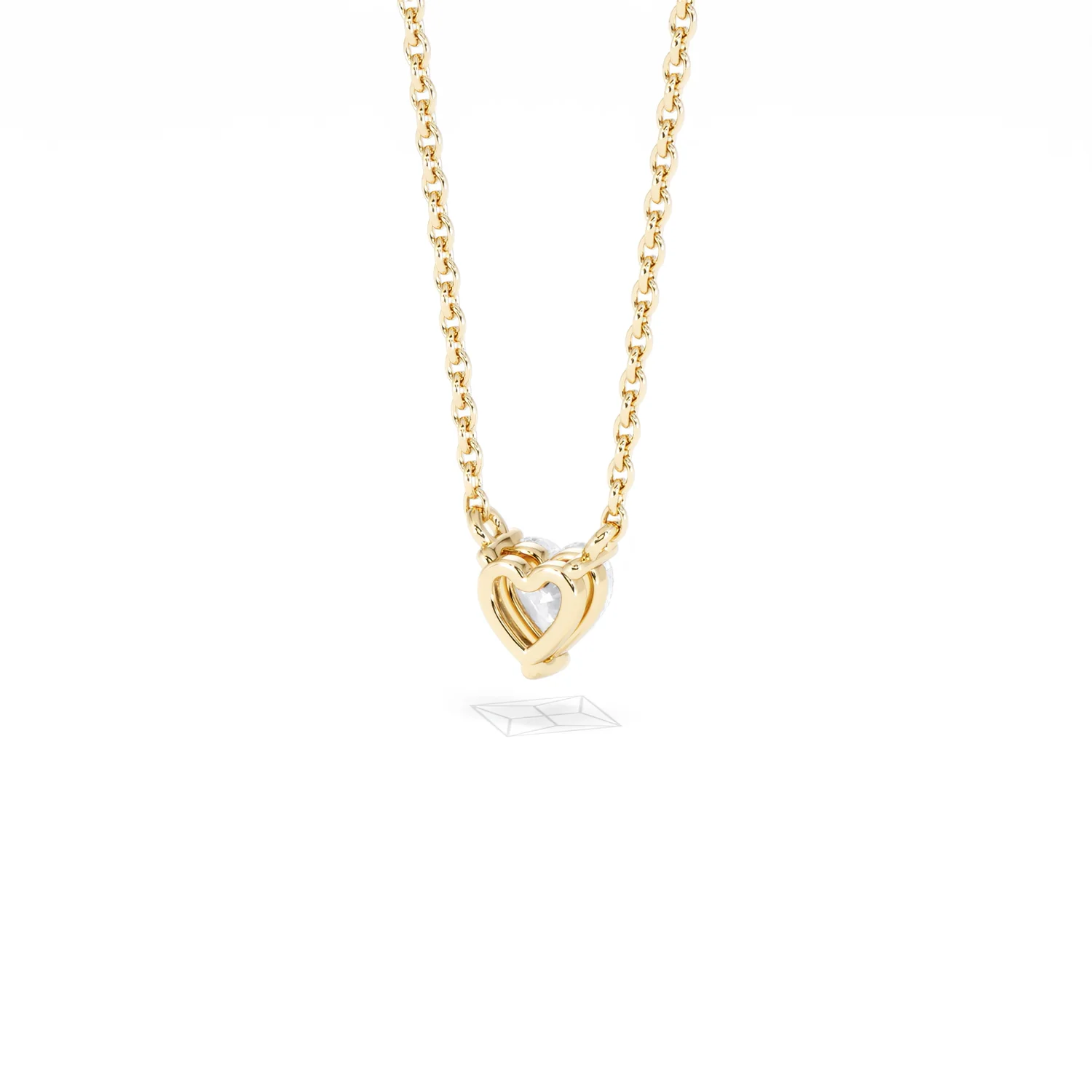 Wanderlust Floating Heart Cut Lab Diamond Solitaire Necklace 0.25ct H/SI in 18K Gold Vermeil - Image 44