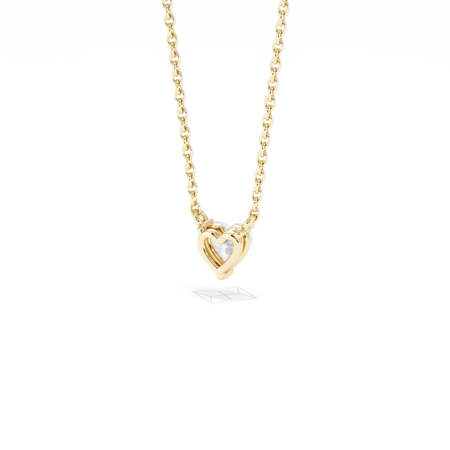 Wanderlust Floating Heart Cut Lab Diamond Solitaire Necklace 0.25ct H/SI in 18K Gold Vermeil - Image 45
