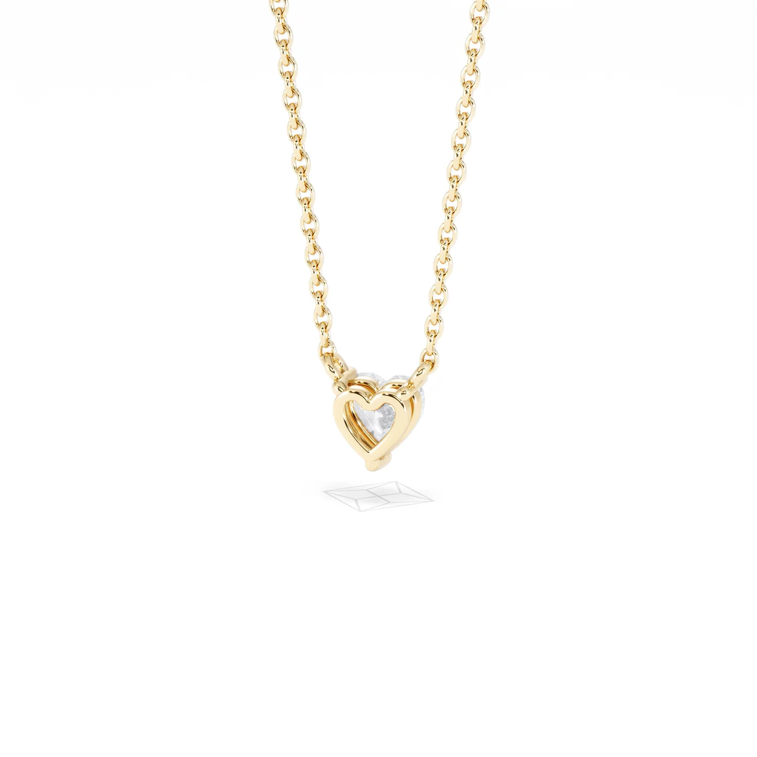 Wanderlust Floating Heart Cut Lab Diamond Solitaire Necklace 0.25ct H/SI in 18K Gold Vermeil - Image 46