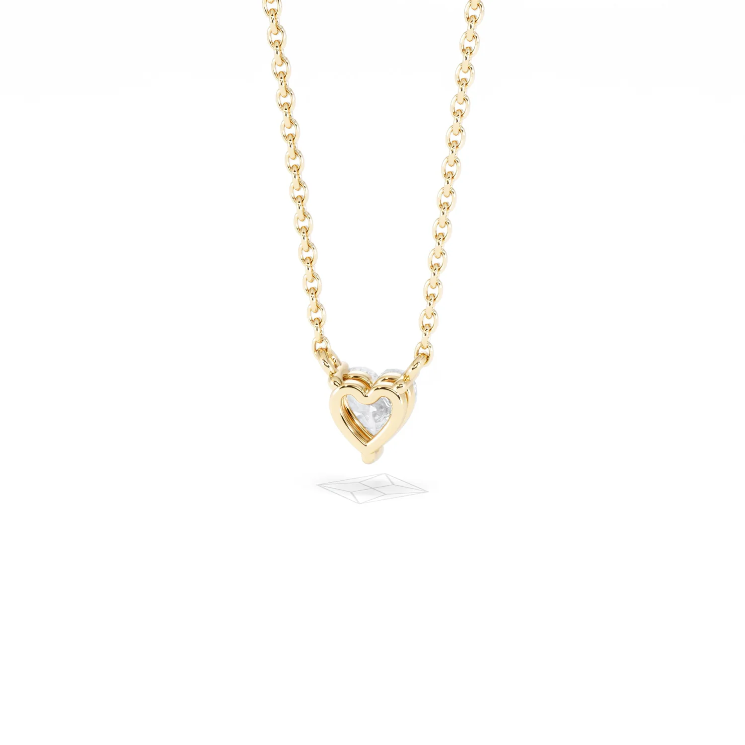 Wanderlust Floating Heart Cut Lab Diamond Solitaire Necklace 0.25ct H/SI in 18K Gold Vermeil - Image 47