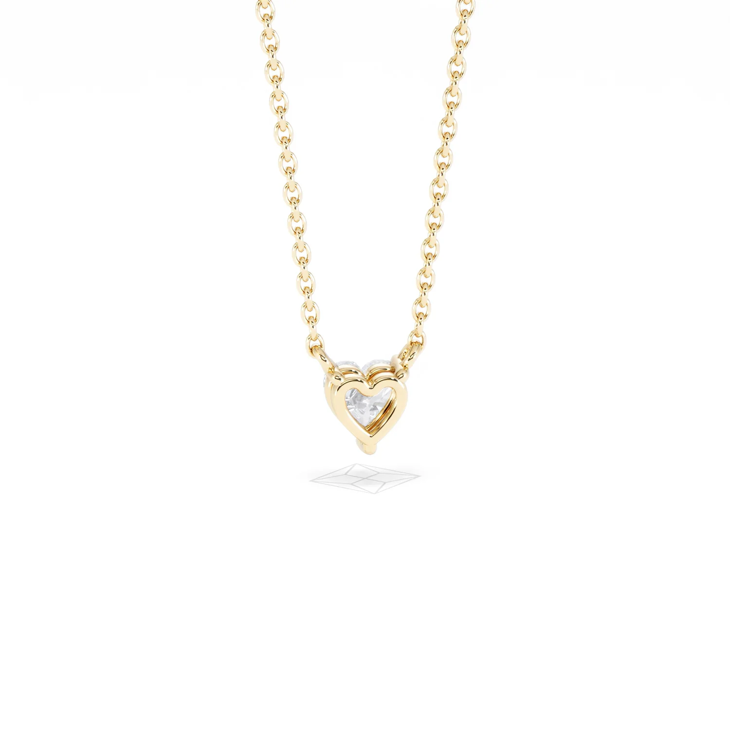Wanderlust Floating Heart Cut Lab Diamond Solitaire Necklace 0.25ct H/SI in 18K Gold Vermeil - Image 52