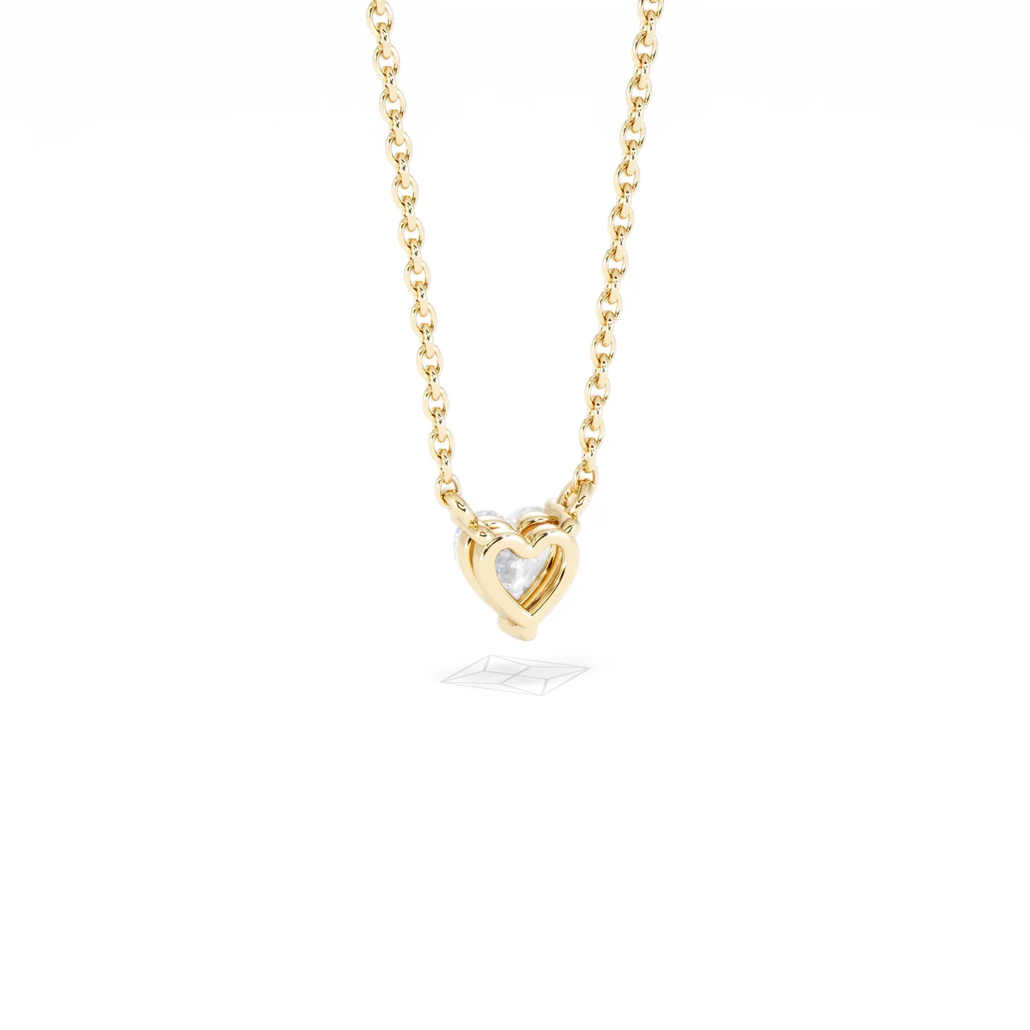 Wanderlust Floating Heart Cut Lab Diamond Solitaire Necklace 0.25ct H/SI in 18K Gold Vermeil - Image 54