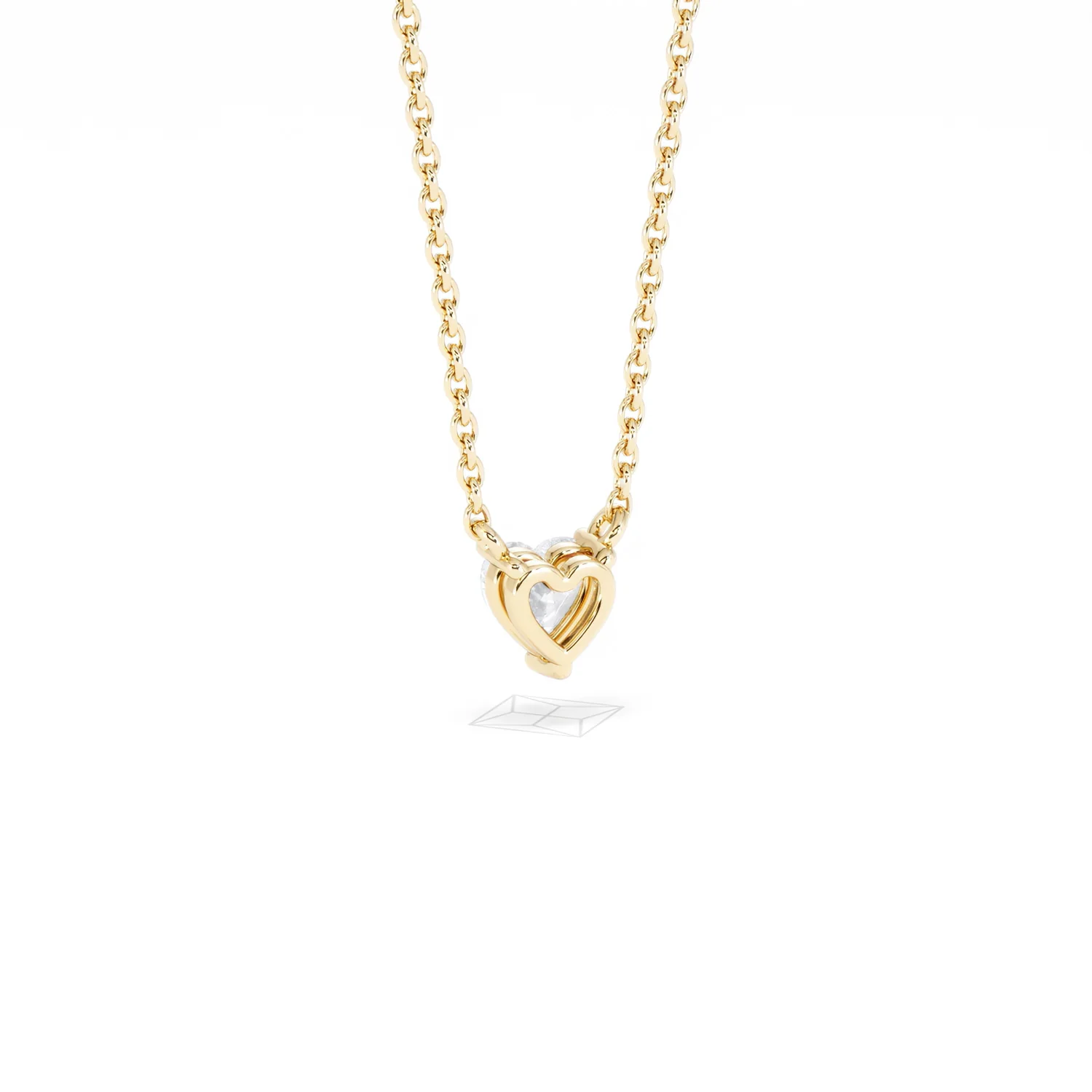 Wanderlust Floating Heart Cut Lab Diamond Solitaire Necklace 0.25ct H/SI in 18K Gold Vermeil - Image 55