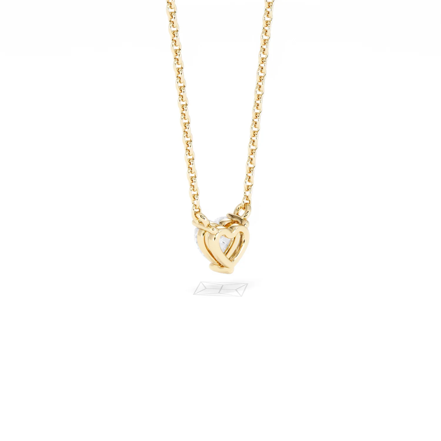 Wanderlust Floating Heart Cut Lab Diamond Solitaire Necklace 0.25ct H/SI in 18K Gold Vermeil - Image 58