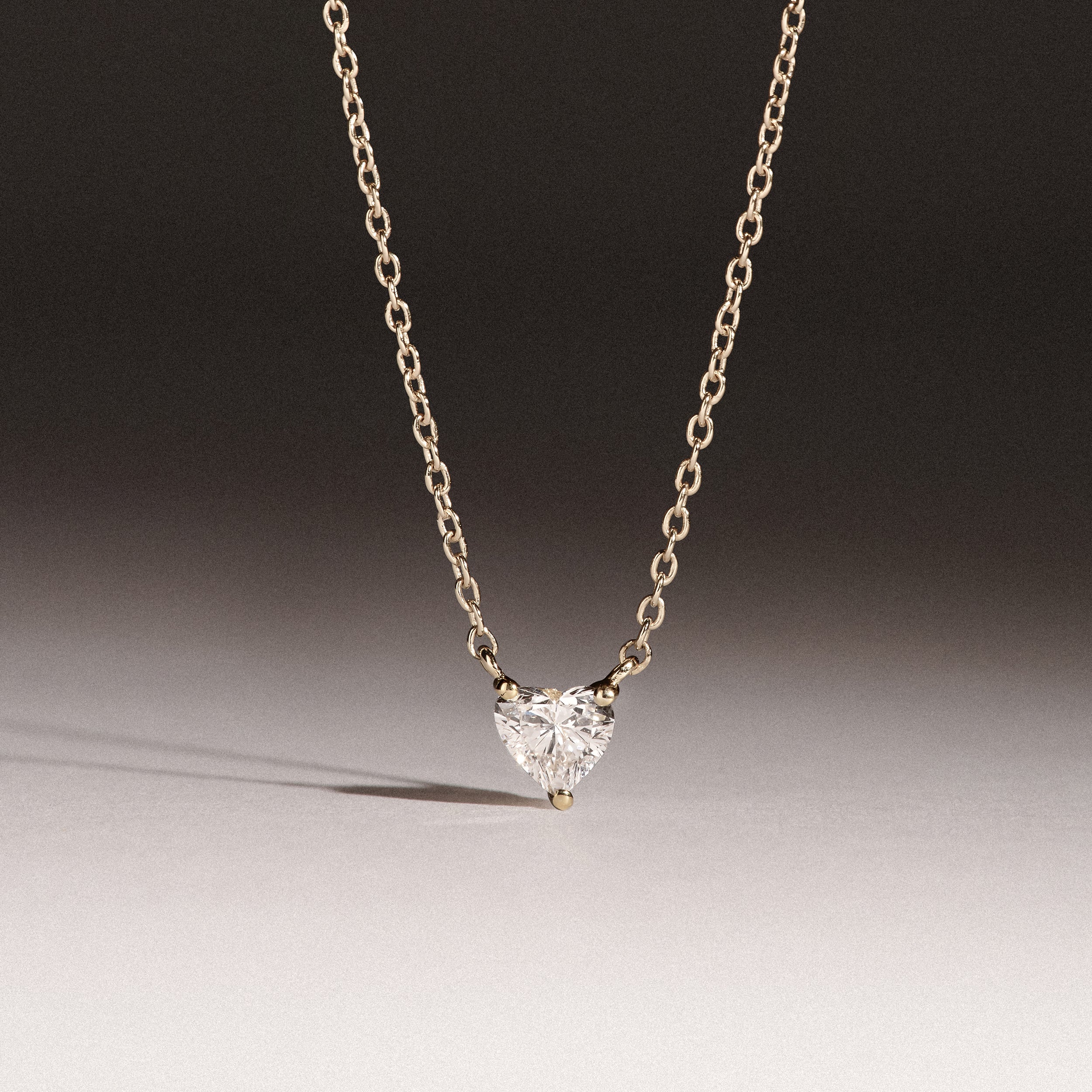 Wanderlust Floating Heart Cut Lab Diamond Solitaire Necklace 0.25ct H/SI in 18K Gold Vermeil - Image 6