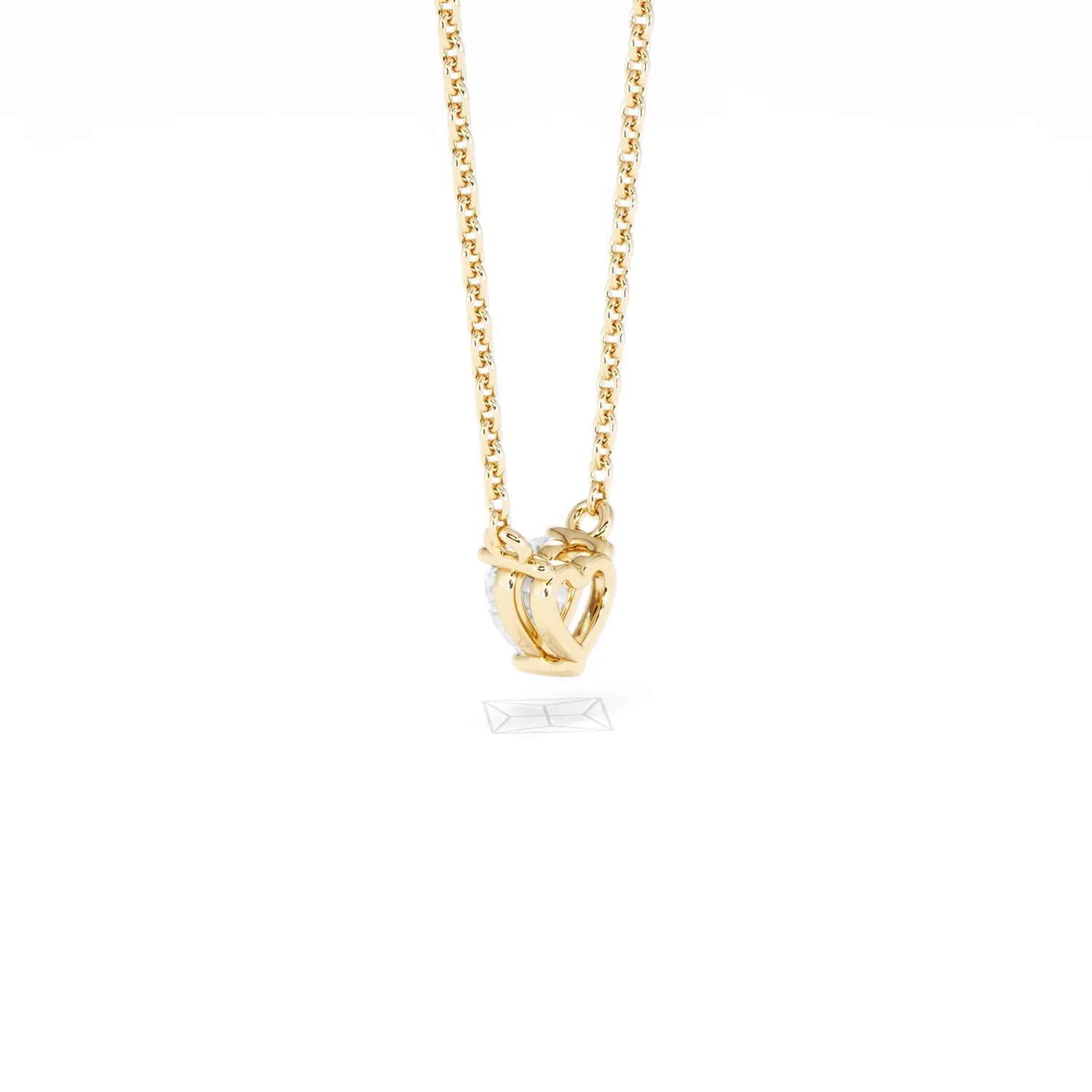 Wanderlust Floating Heart Cut Lab Diamond Solitaire Necklace 0.25ct H/SI in 18K Gold Vermeil - Image 61