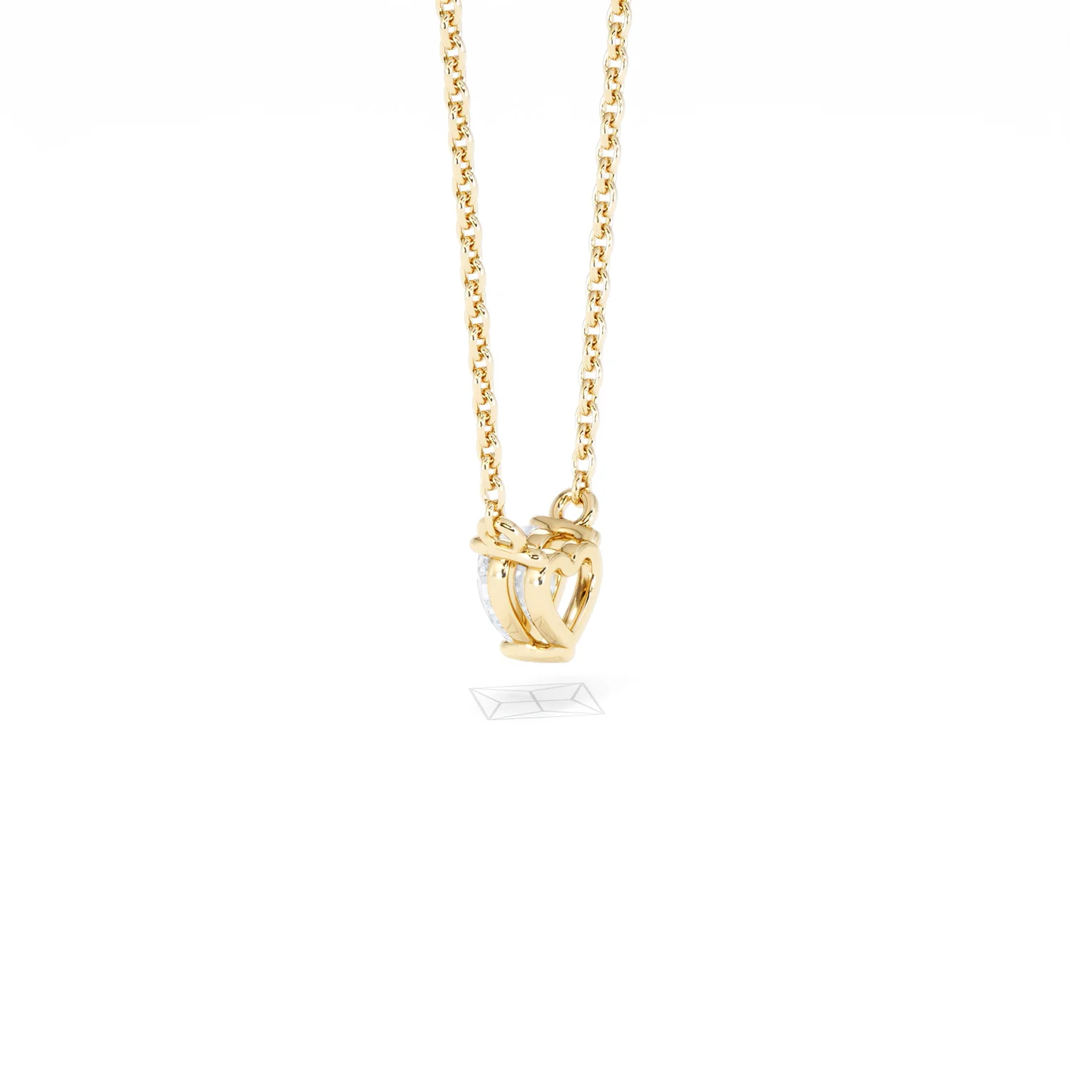 Wanderlust Floating Heart Cut Lab Diamond Solitaire Necklace 0.25ct H/SI in 18K Gold Vermeil - Image 62