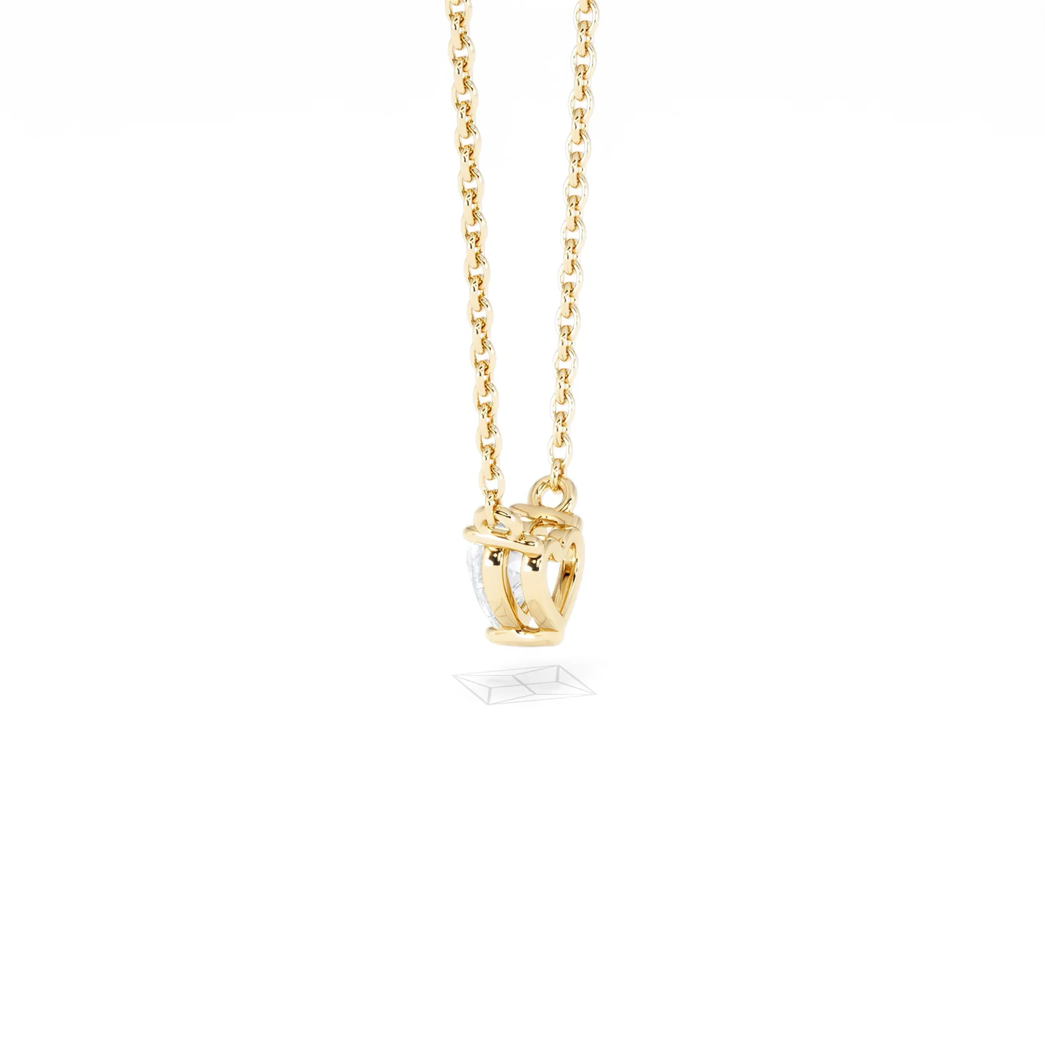 Wanderlust Floating Heart Cut Lab Diamond Solitaire Necklace 0.25ct H/SI in 18K Gold Vermeil - Image 64
