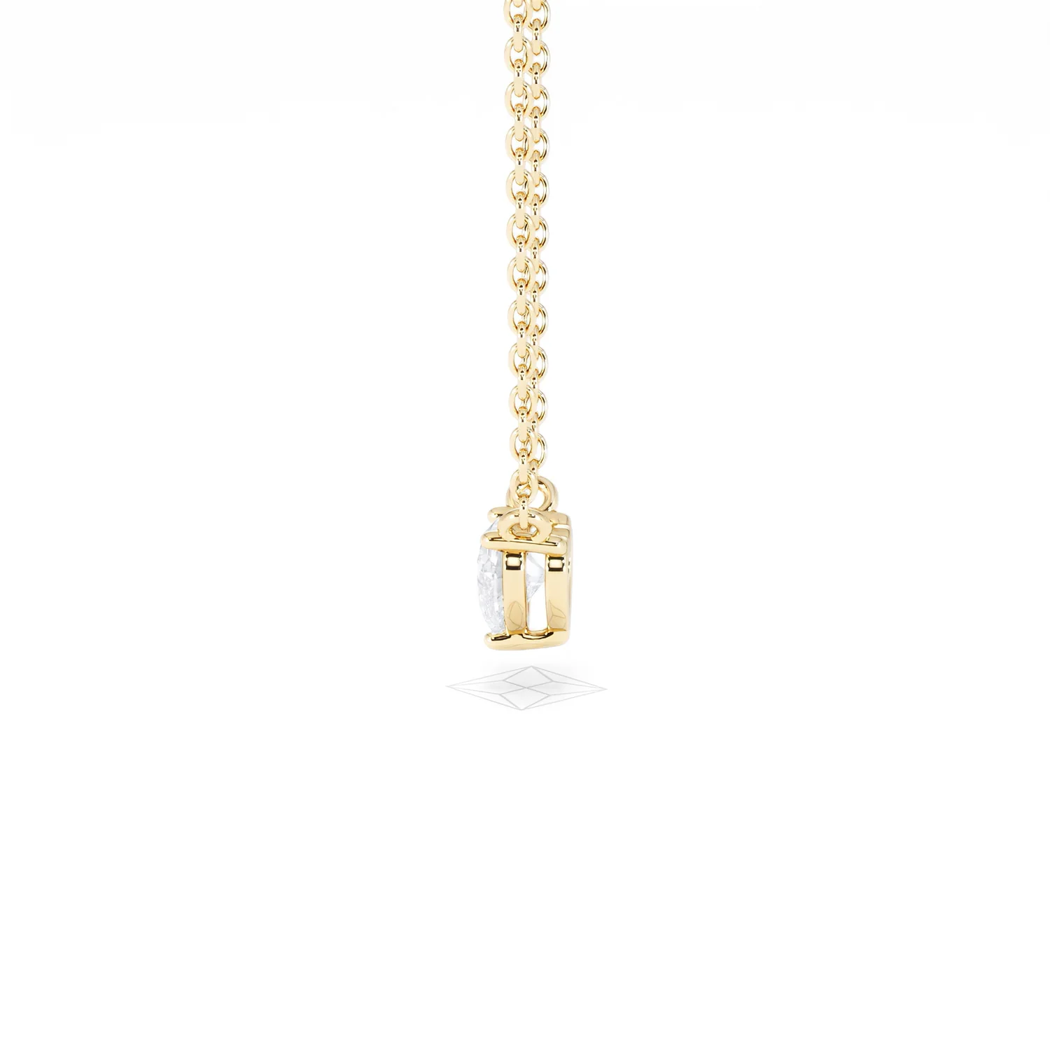 Wanderlust Floating Heart Cut Lab Diamond Solitaire Necklace 0.25ct H/SI in 18K Gold Vermeil - Image 69