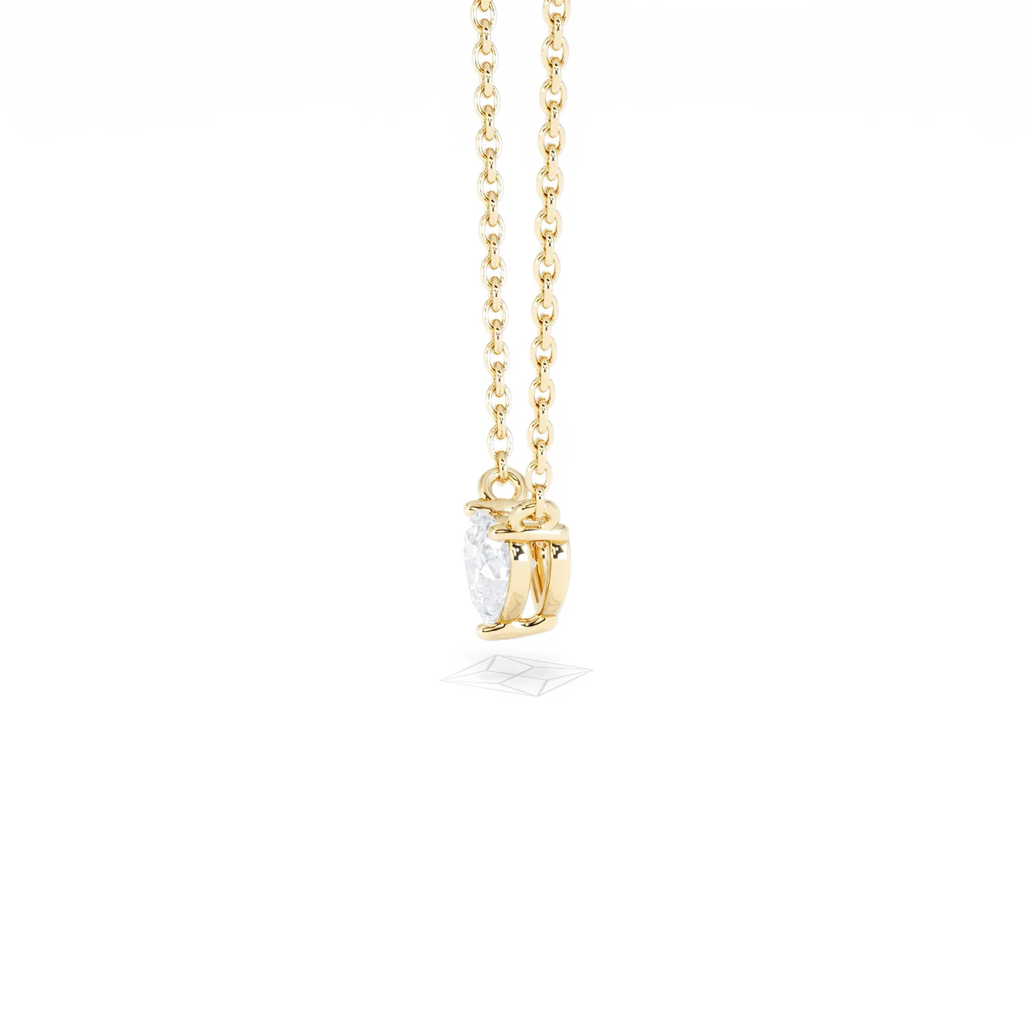 Wanderlust Floating Heart Cut Lab Diamond Solitaire Necklace 0.25ct H/SI in 18K Gold Vermeil - Image 73