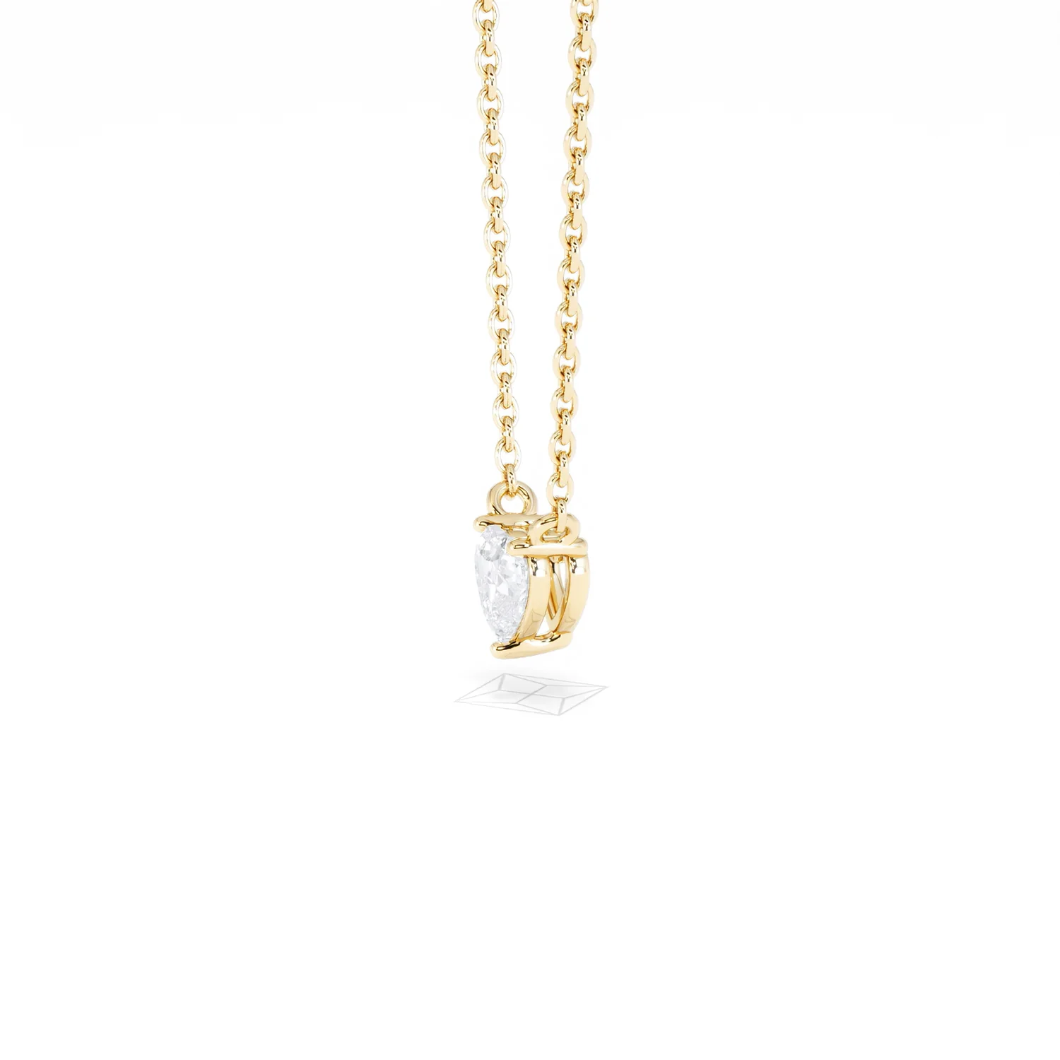 Wanderlust Floating Heart Cut Lab Diamond Solitaire Necklace 0.25ct H/SI in 18K Gold Vermeil - Image 74