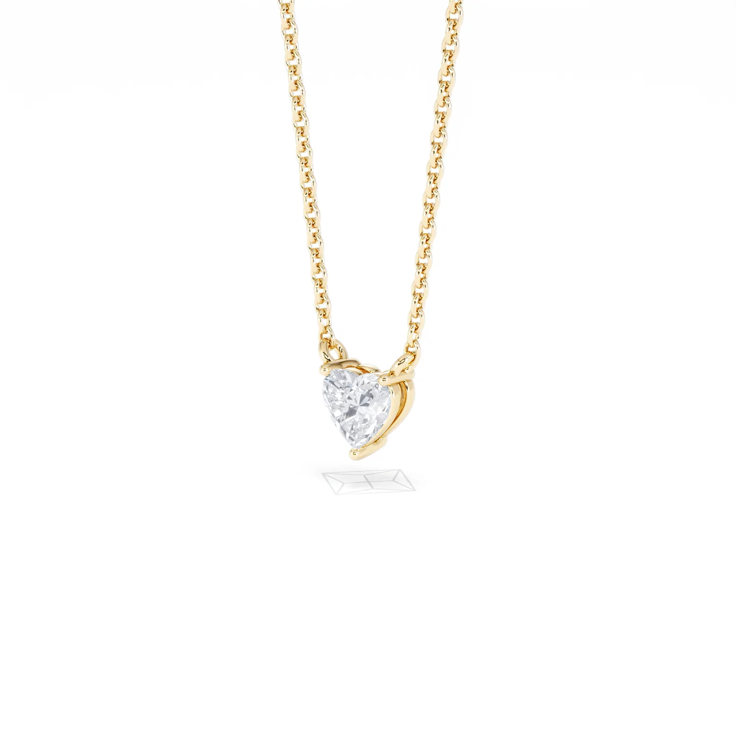 Wanderlust Floating Heart Cut Lab Diamond Solitaire Necklace 0.25ct H/SI in 18K Gold Vermeil - Image 82