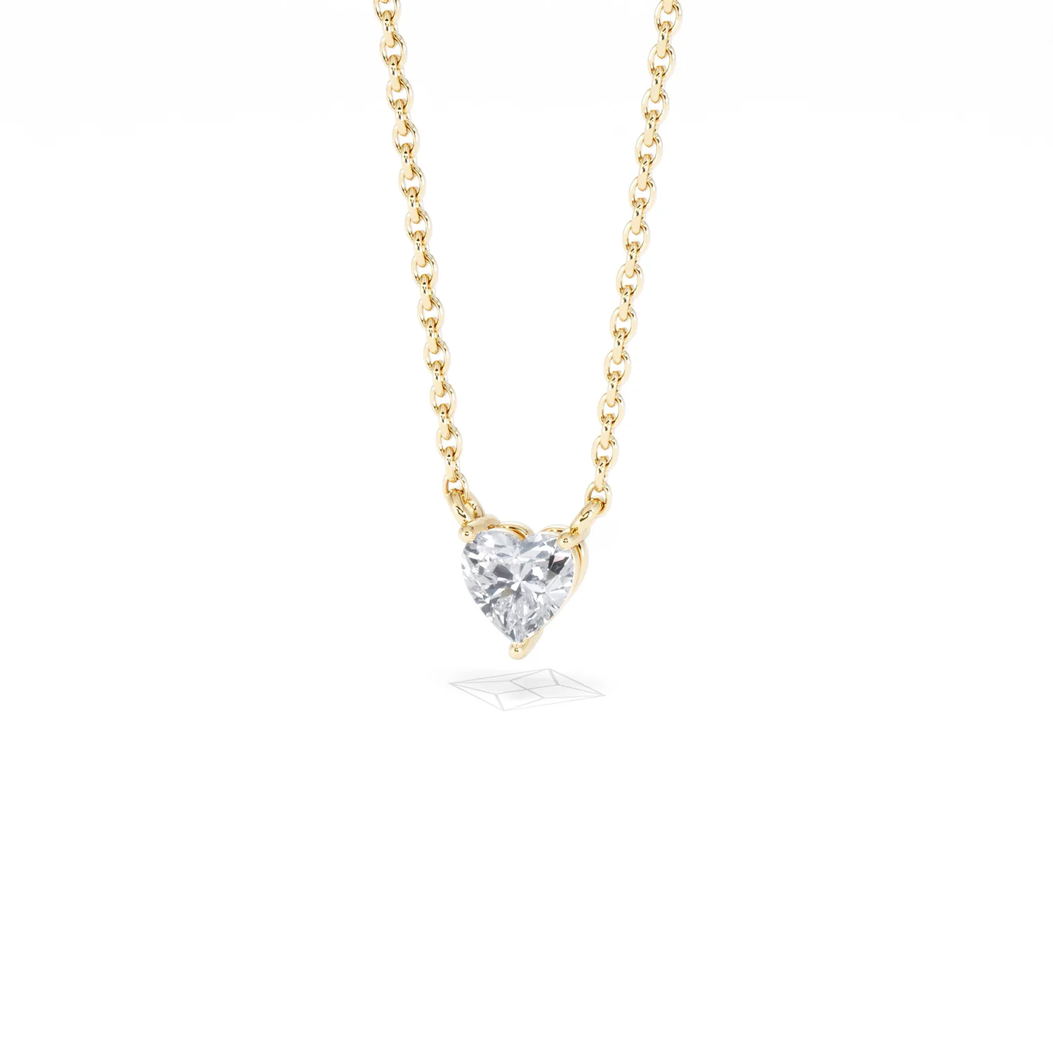 Wanderlust Floating Heart Cut Lab Diamond Solitaire Necklace 0.25ct H/SI in 18K Gold Vermeil - Image 86