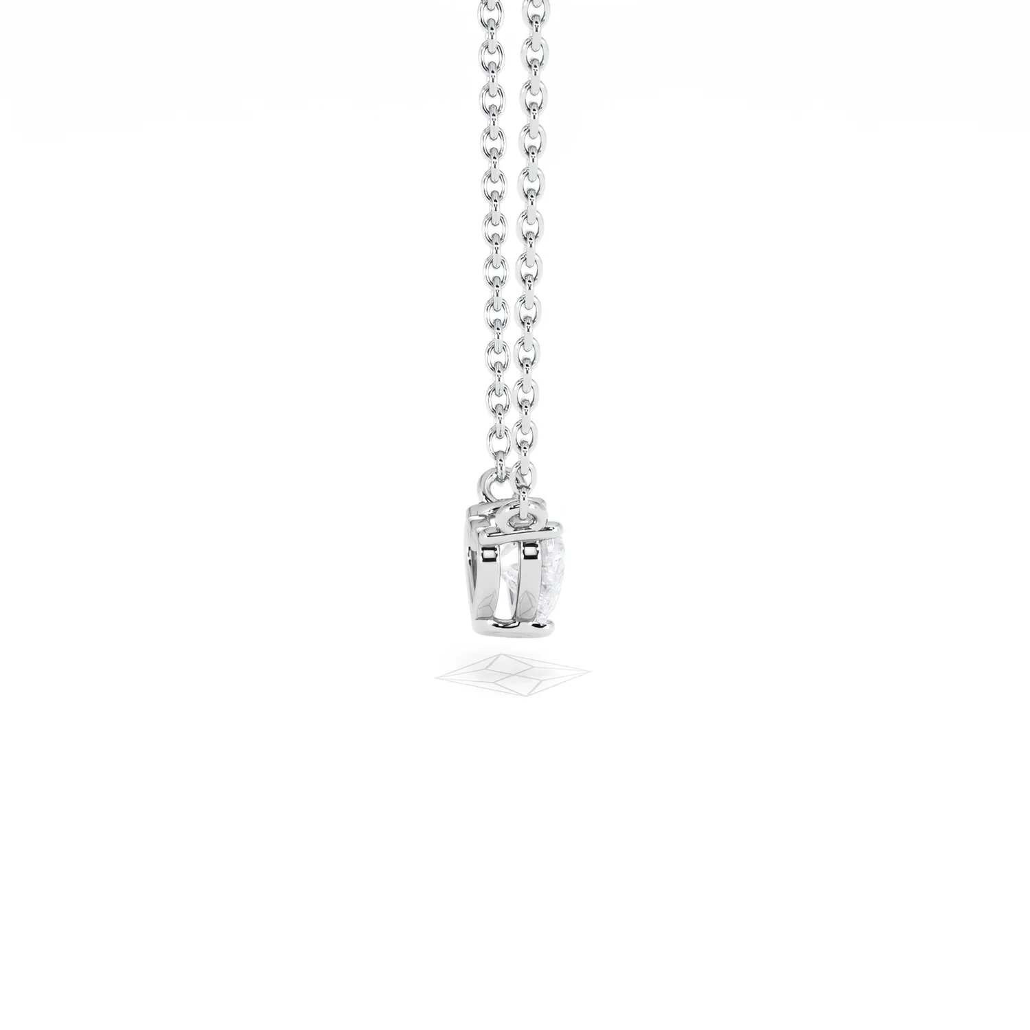 Wanderlust Floating Heart Cut Lab Diamond Solitaire Necklace 0.25ct H/SI in 925 Silver - Image 32