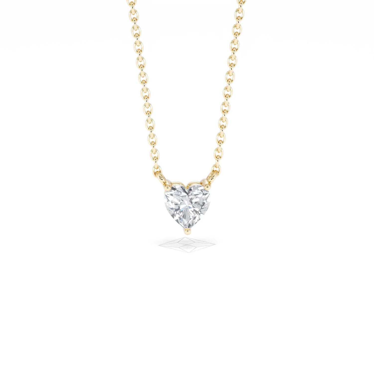 Wanderlust Floating Heart Cut Lab Diamond Solitaire Necklace 0.33ct H/SI in 18K Gold Vermeil - Image 11