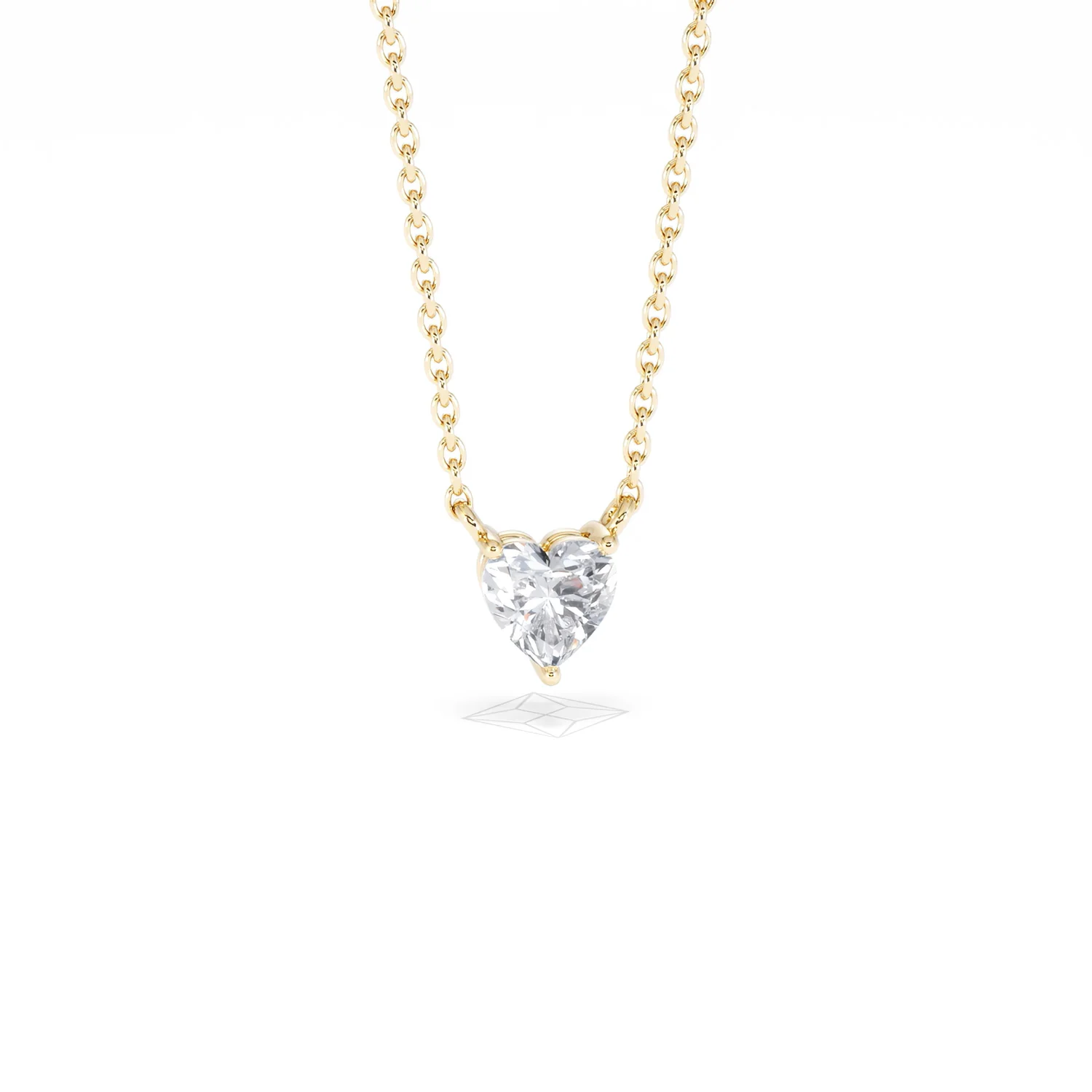 Wanderlust Floating Heart Cut Lab Diamond Solitaire Necklace 0.33ct H/SI in 18K Gold Vermeil - Image 12