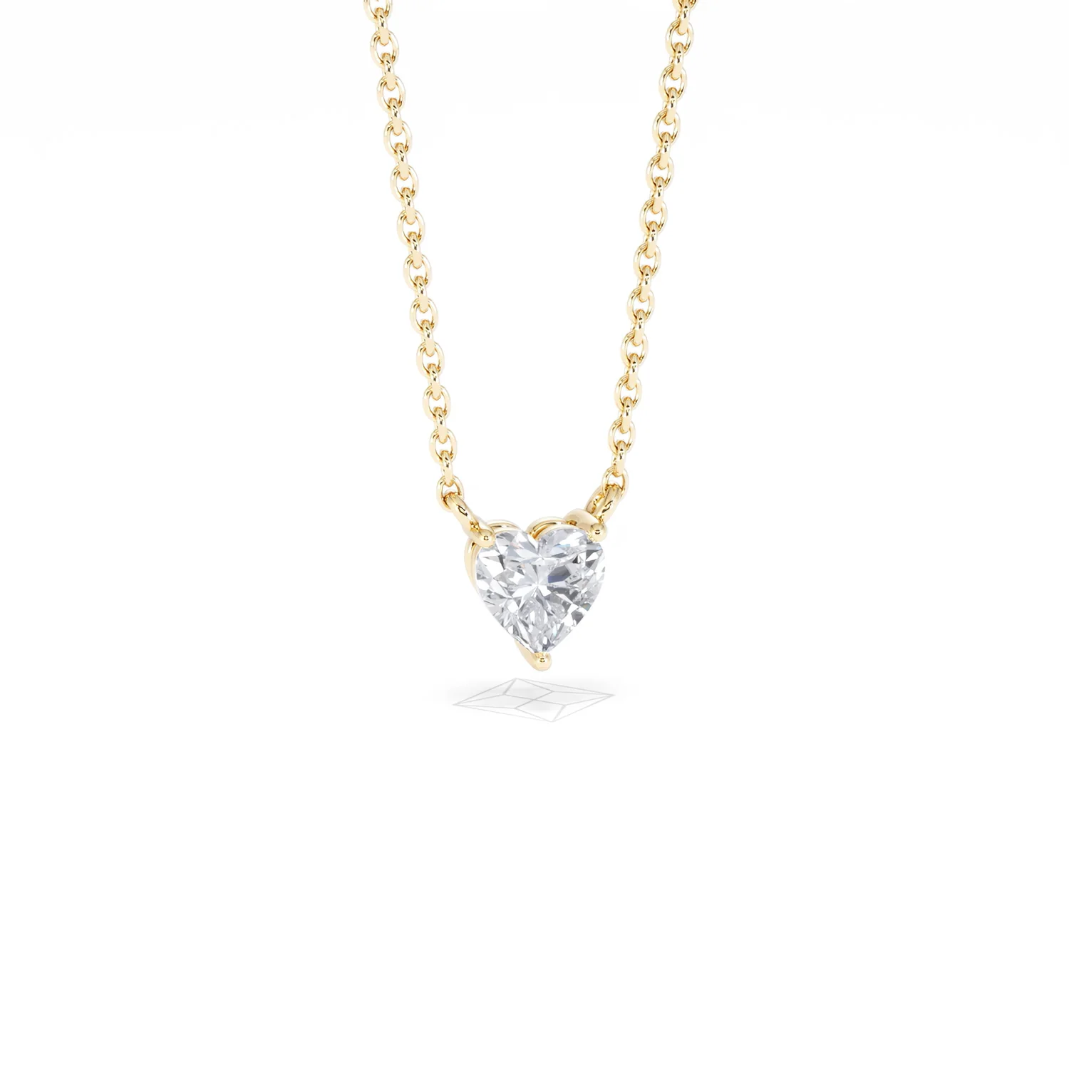 Wanderlust Floating Heart Cut Lab Diamond Solitaire Necklace 0.33ct H/SI in 18K Gold Vermeil - Image 13