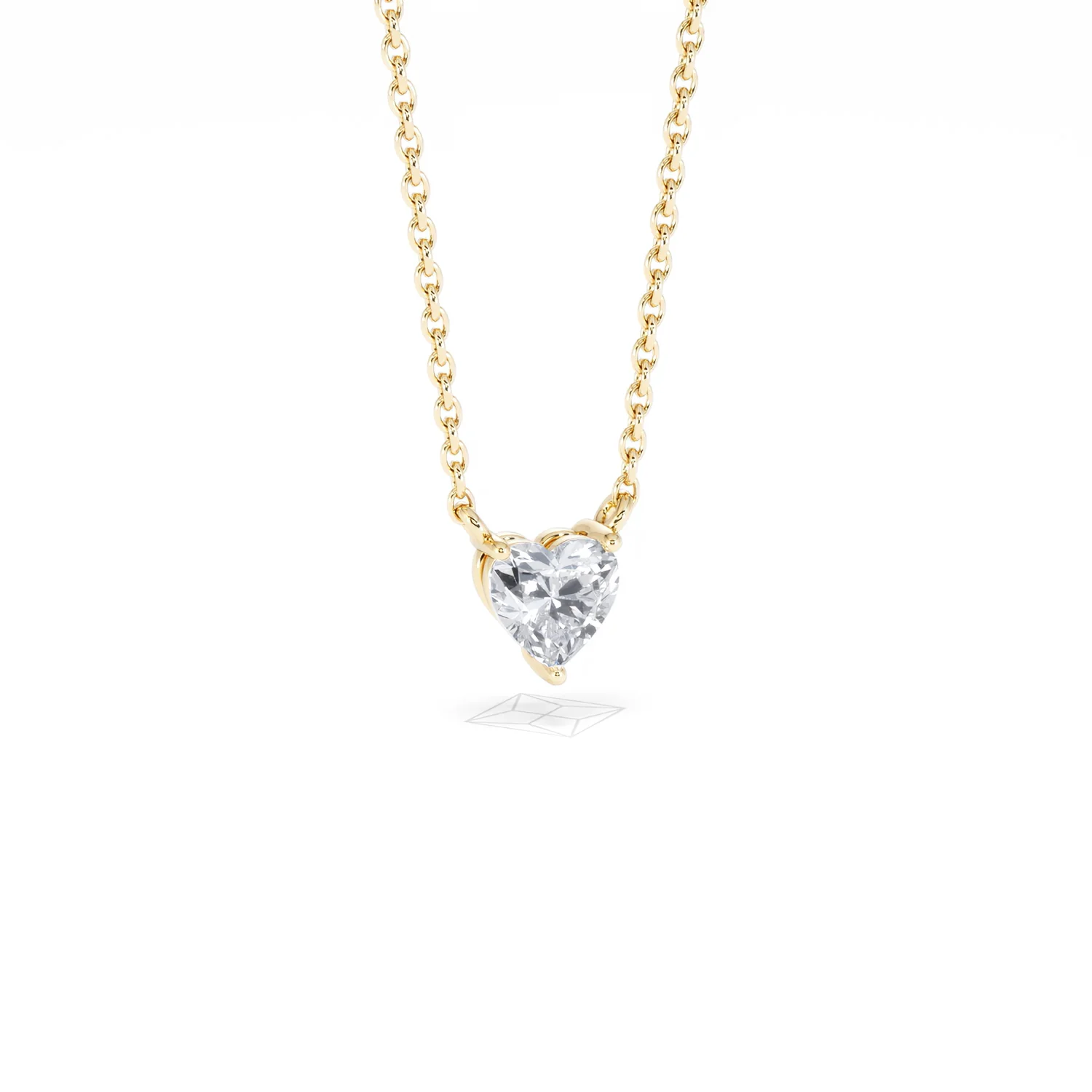 Wanderlust Floating Heart Cut Lab Diamond Solitaire Necklace 0.33ct H/SI in 18K Gold Vermeil - Image 14