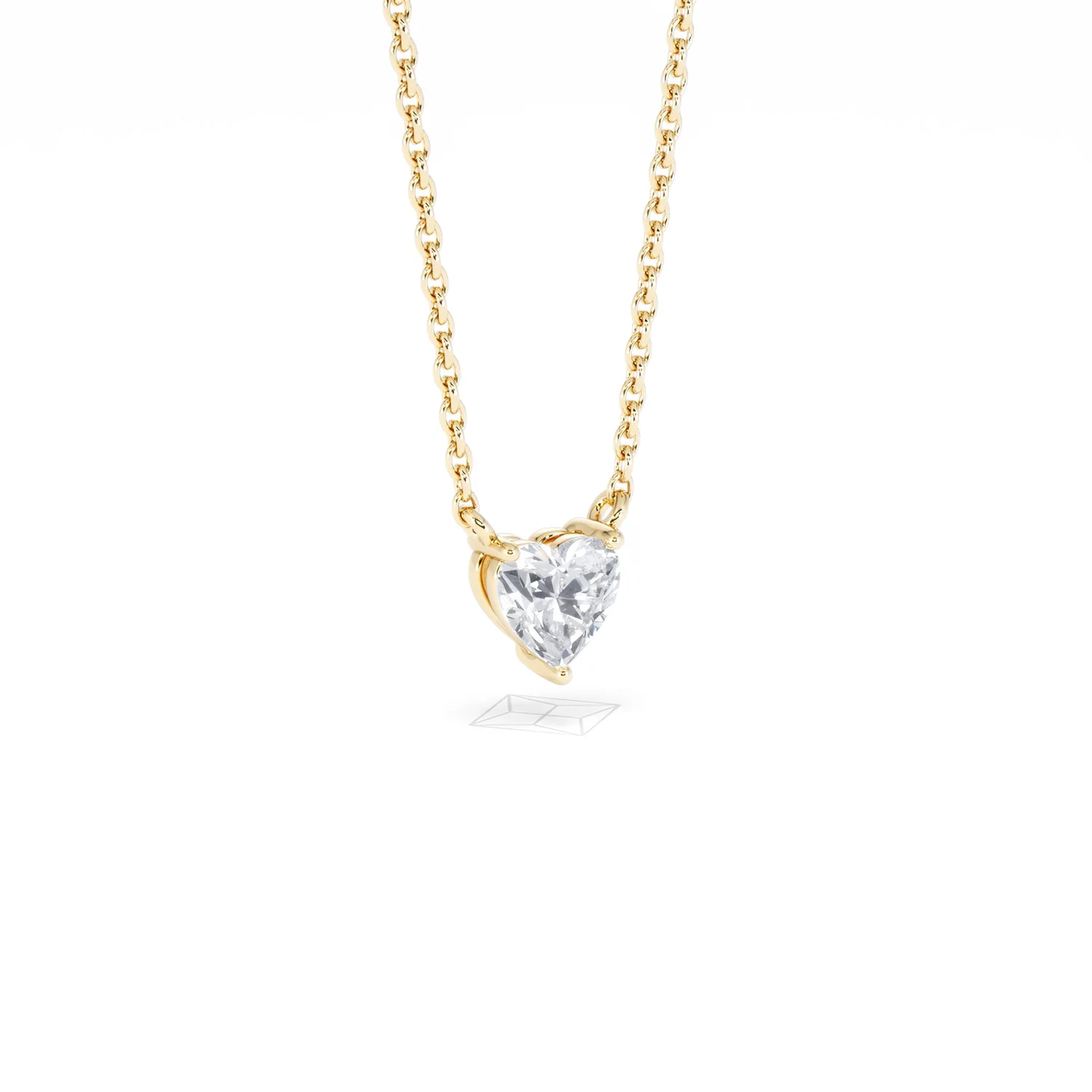 Wanderlust Floating Heart Cut Lab Diamond Solitaire Necklace 0.33ct H/SI in 18K Gold Vermeil - Image 16