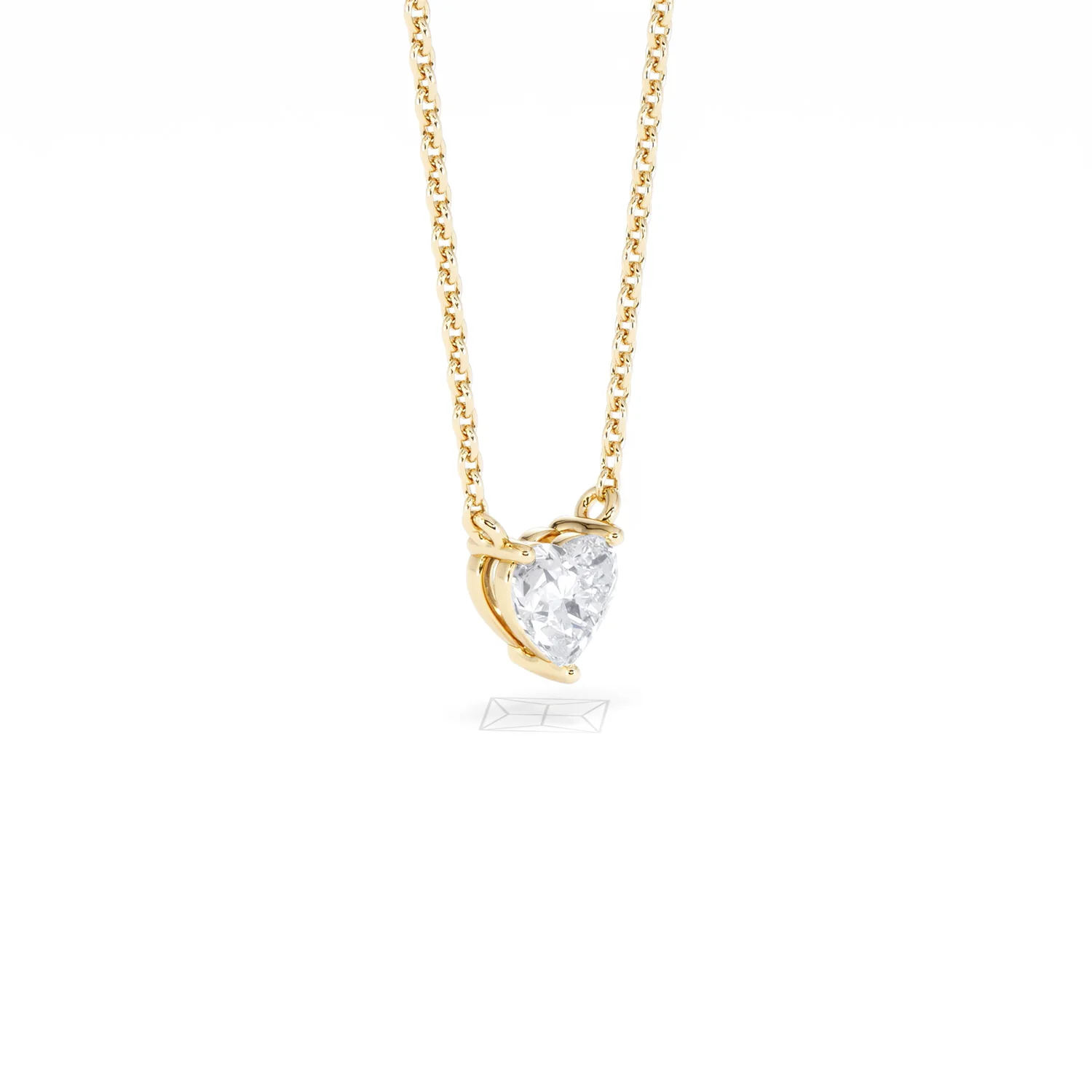 Wanderlust Floating Heart Cut Lab Diamond Solitaire Necklace 0.33ct H/SI in 18K Gold Vermeil - Image 19