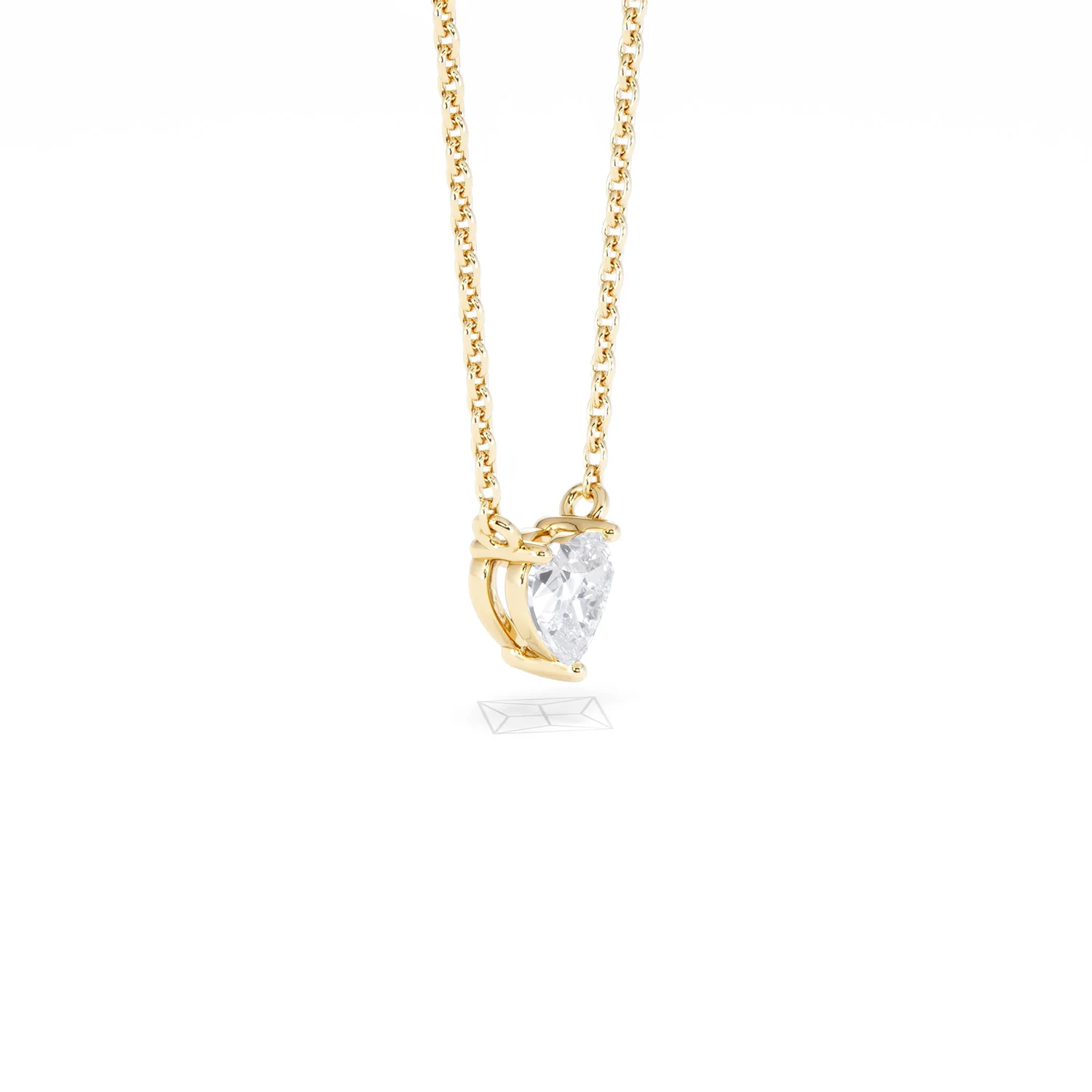 Wanderlust Floating Heart Cut Lab Diamond Solitaire Necklace 0.33ct H/SI in 18K Gold Vermeil - Image 22