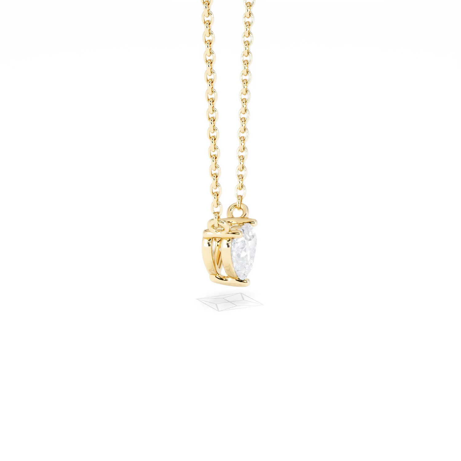 Wanderlust Floating Heart Cut Lab Diamond Solitaire Necklace 0.33ct H/SI in 18K Gold Vermeil - Image 26